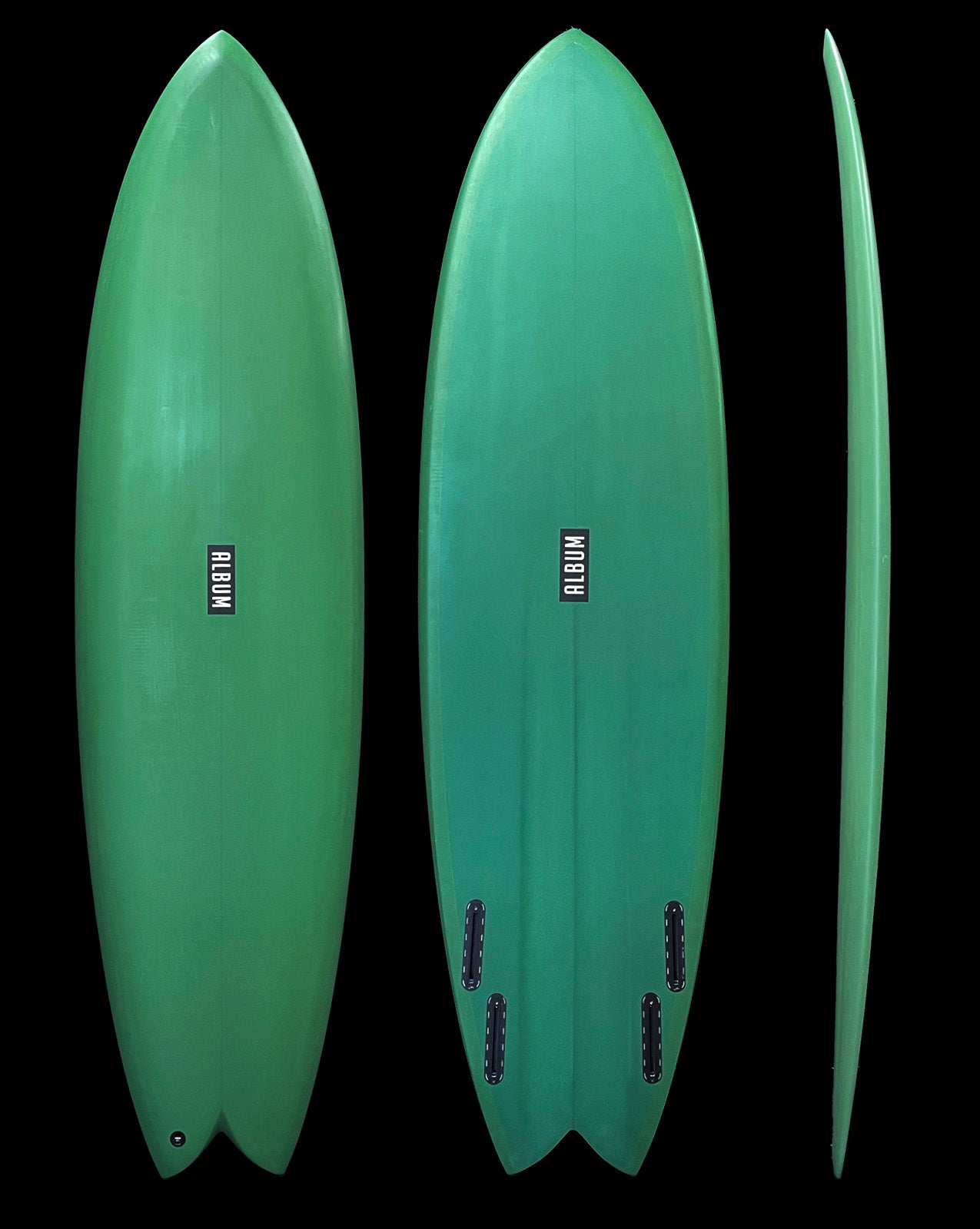 VESPER - 6'06" X 20.75 X 2.66, 43.3L FUTURES OLIVE GREEN 