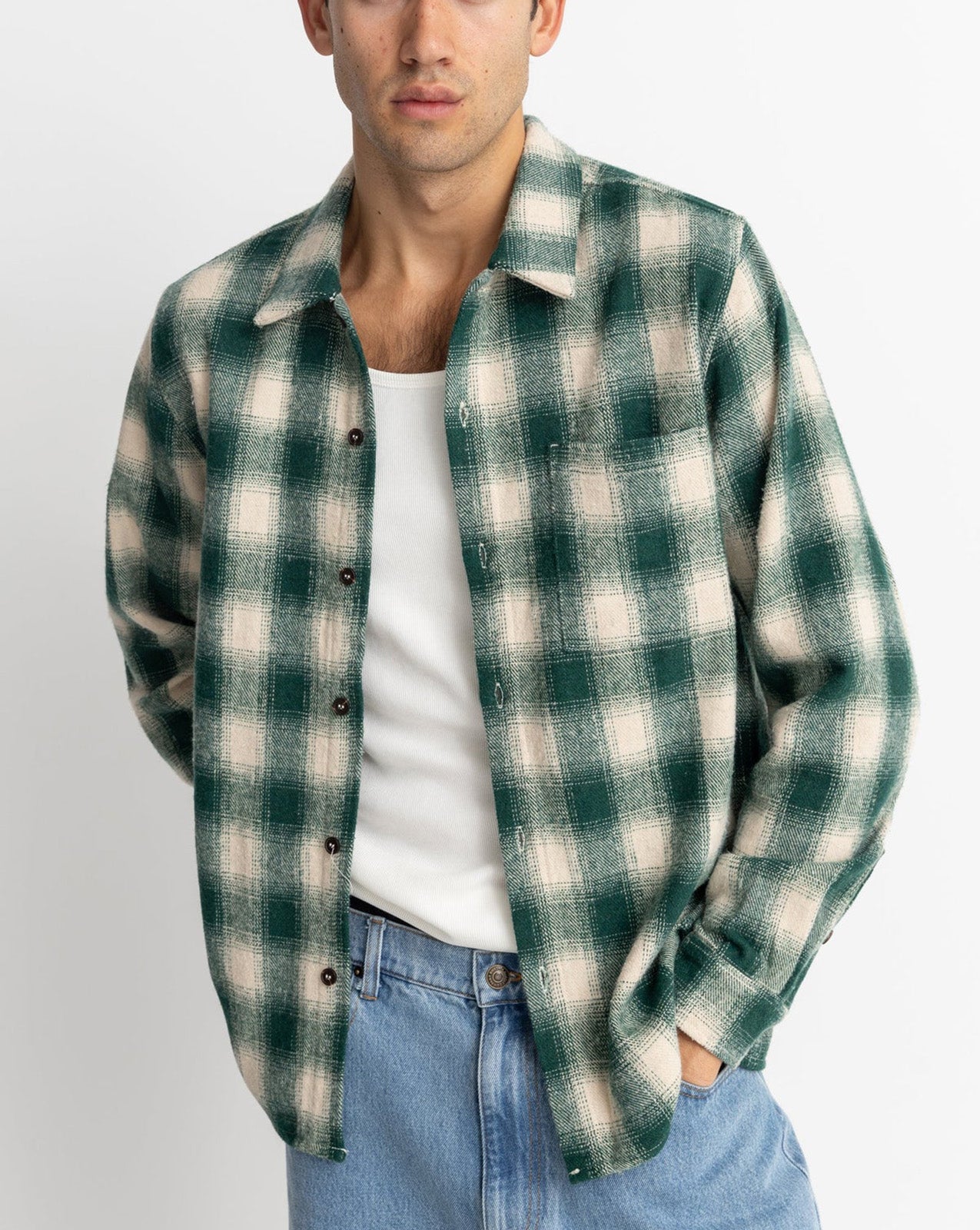 PLAID LS FLANNEL - GREEN