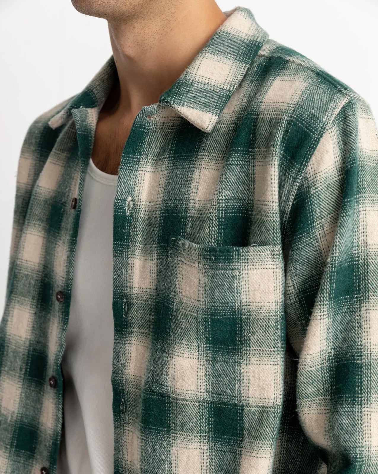 PLAID LS FLANNEL - GREEN