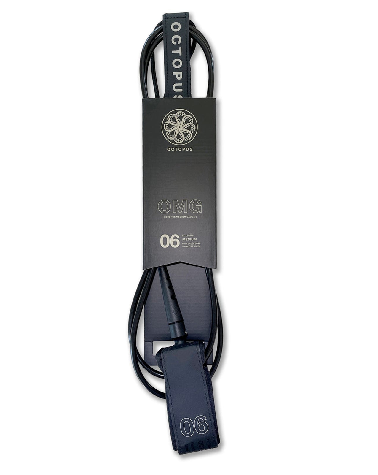 OCTOPUS 6' OMG LEASH - BLACK