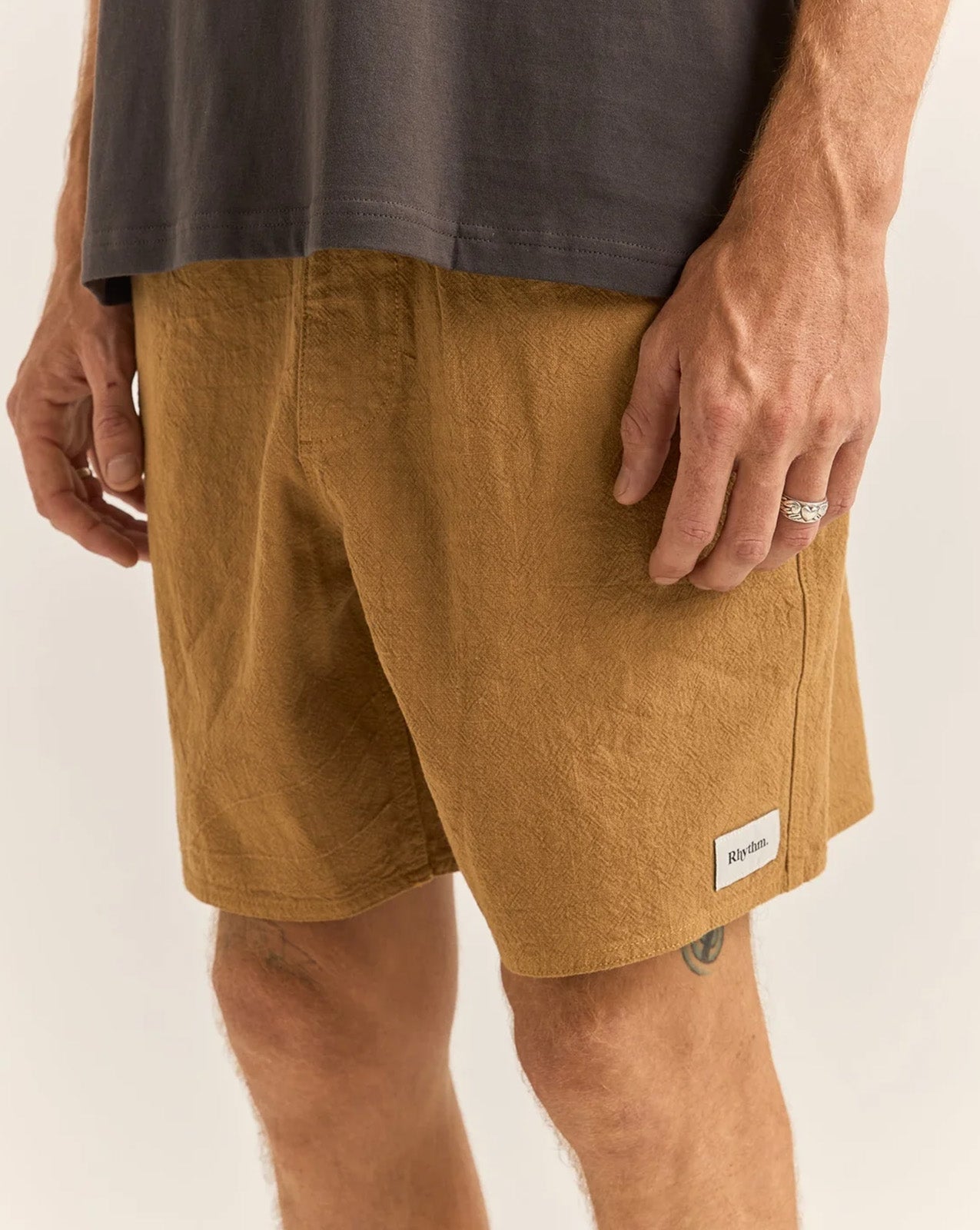 TEXTURED LINEN JAM - TOBACCO