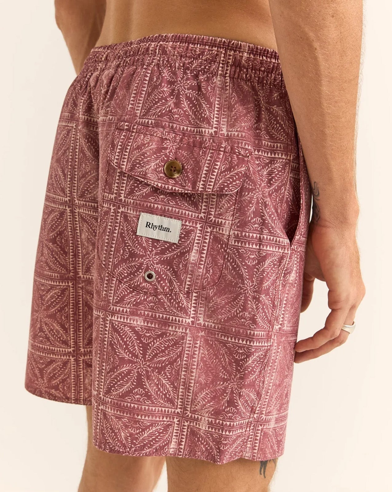 PALAMA BEACH SHORTS - MOROCCAN RED