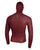 WINDSHIELD LONG SLEEVE HOODED RASHGUARD - MAROON