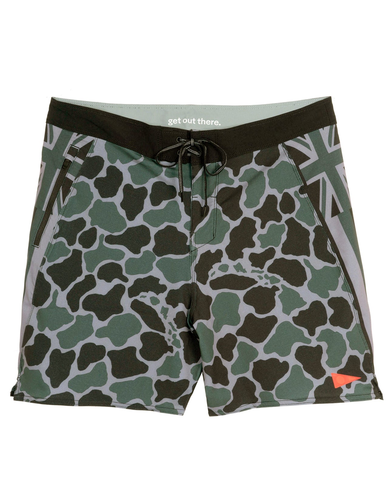 F1 PRO HAWAII CAMO BOARDSHORTS - DARK EMERALD