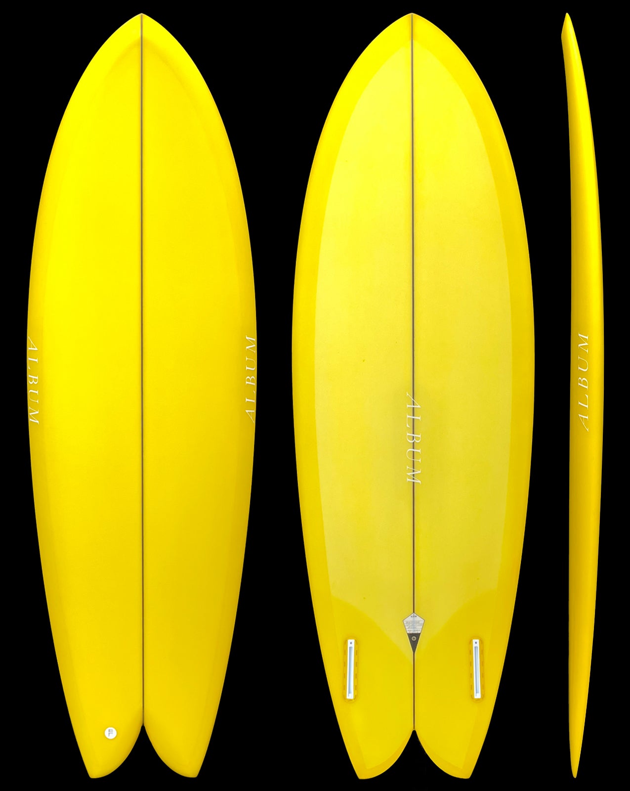 SUNSTONE - 5'06" X 20.5 X 2.5, 33L FUTURES SUNBURST YELLOW