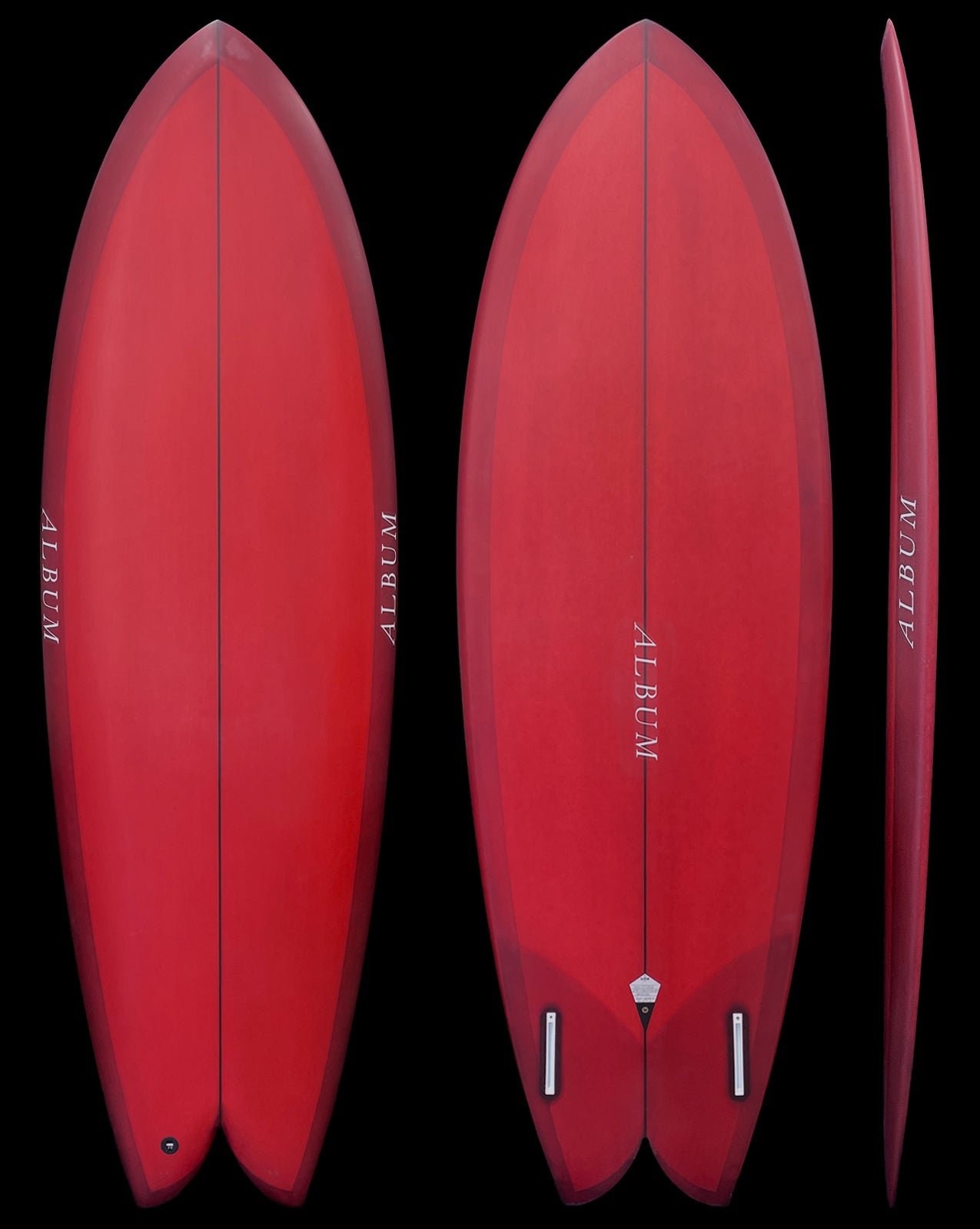 SUNSTONE - 5'08" X 20.75 X 2.6, 35.3L FUTURES CHERRY RED