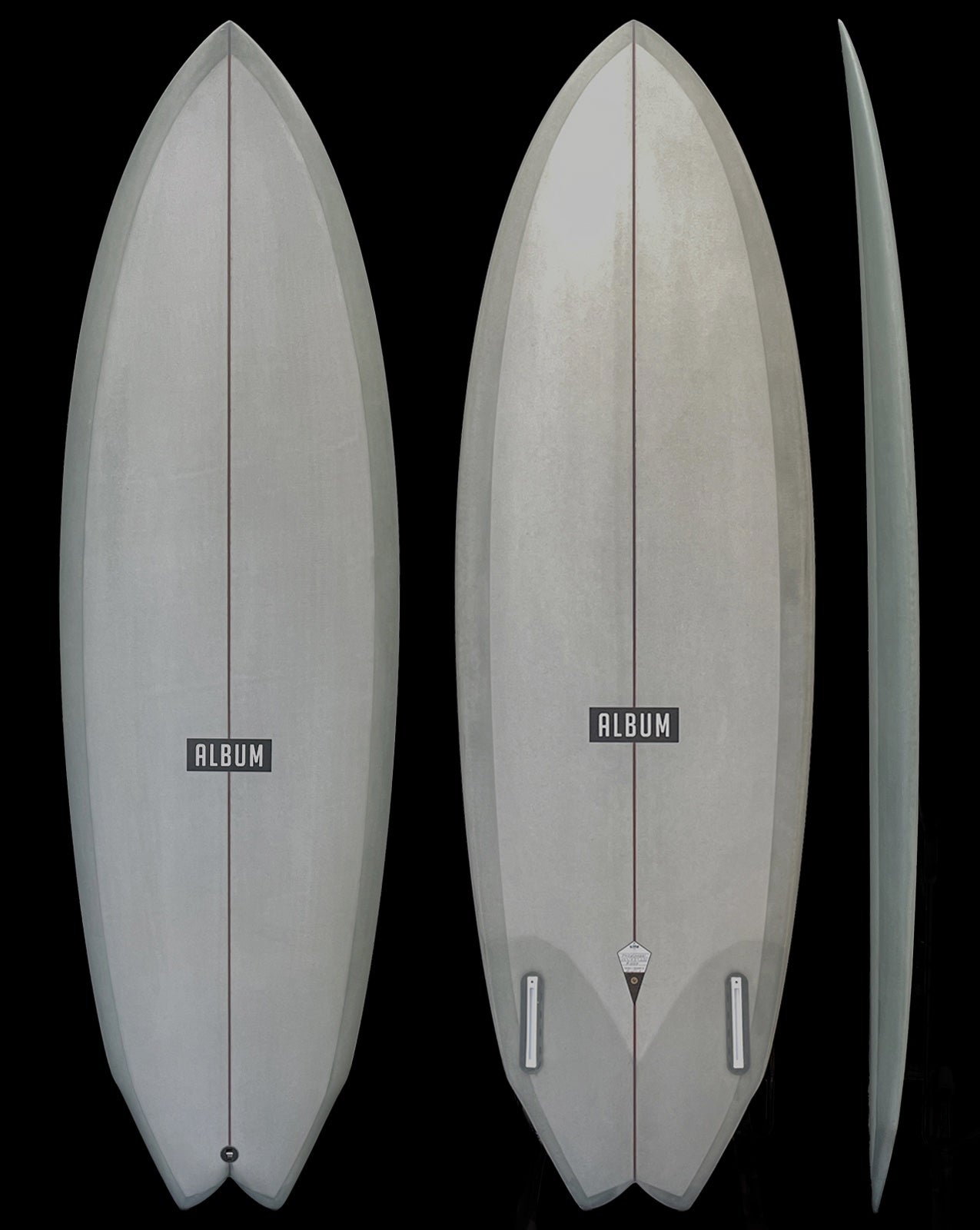 TWINSMAN - 5'06" X 19.5 X 2.32, 30L FUTURES GUNMETAL GREY