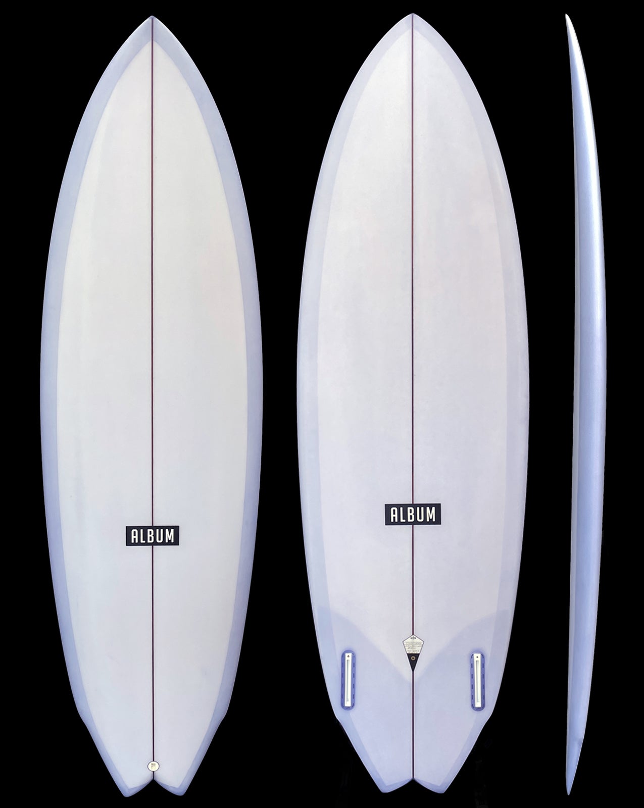 TWINSMAN - 5'09" X 19.88 X 2.4. 33.4L FUTURES LAVENDER