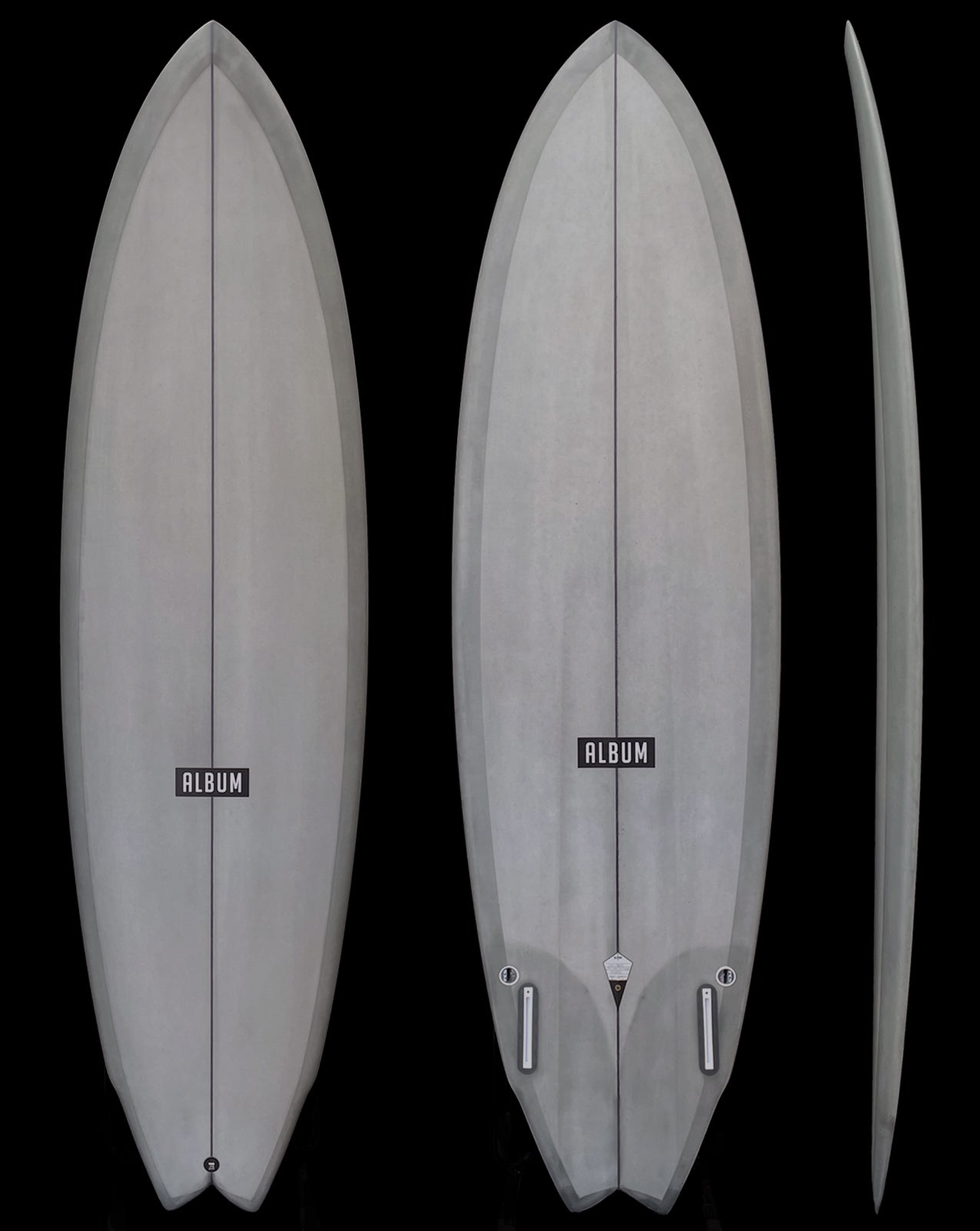 VESPER TWINZER - 6'04" X 20.25 X 2.66, 39.5L FUTURES GUNMETAL GREY