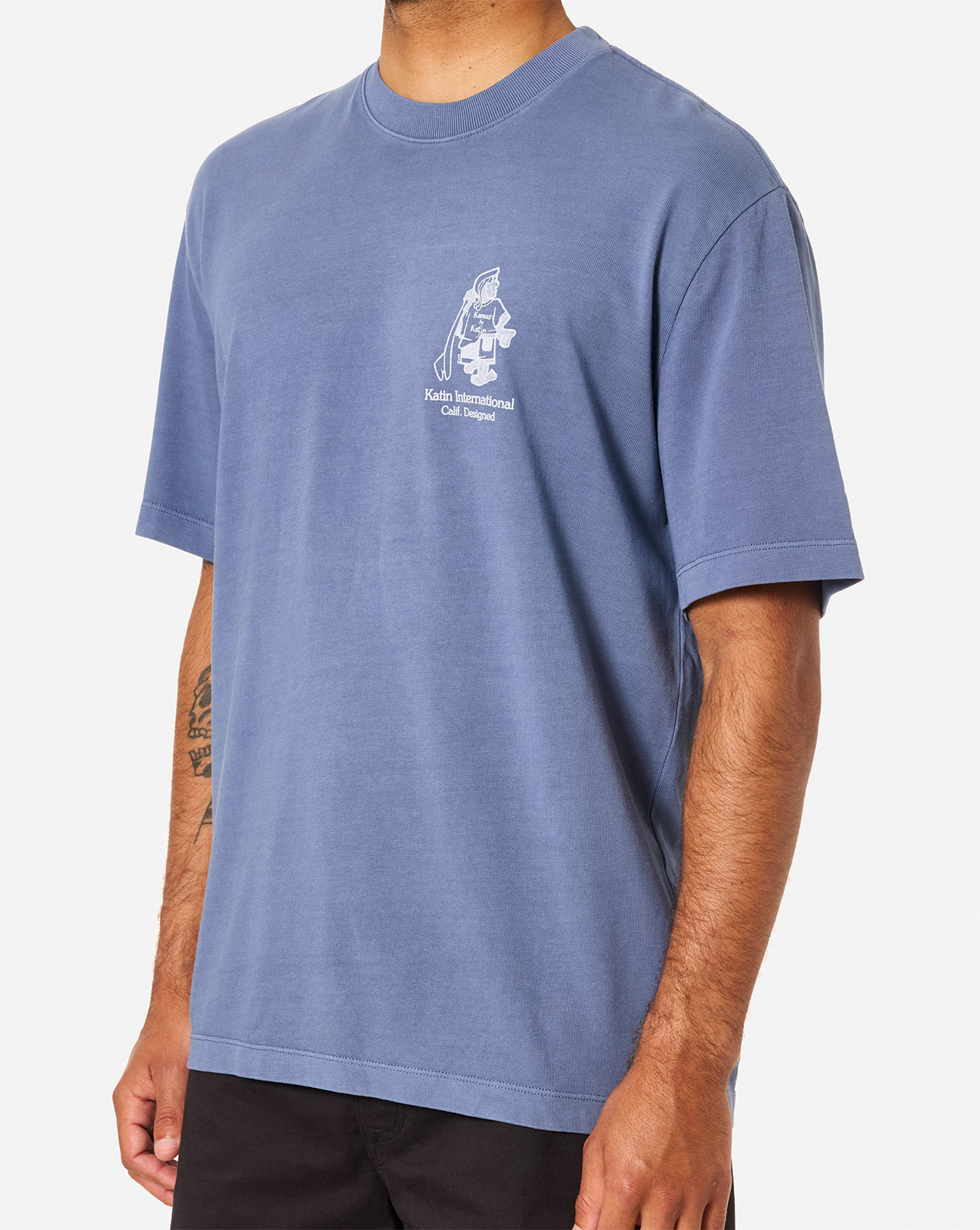 FORECAST RELAXED TEE - BLUE PIGMENT DYE
