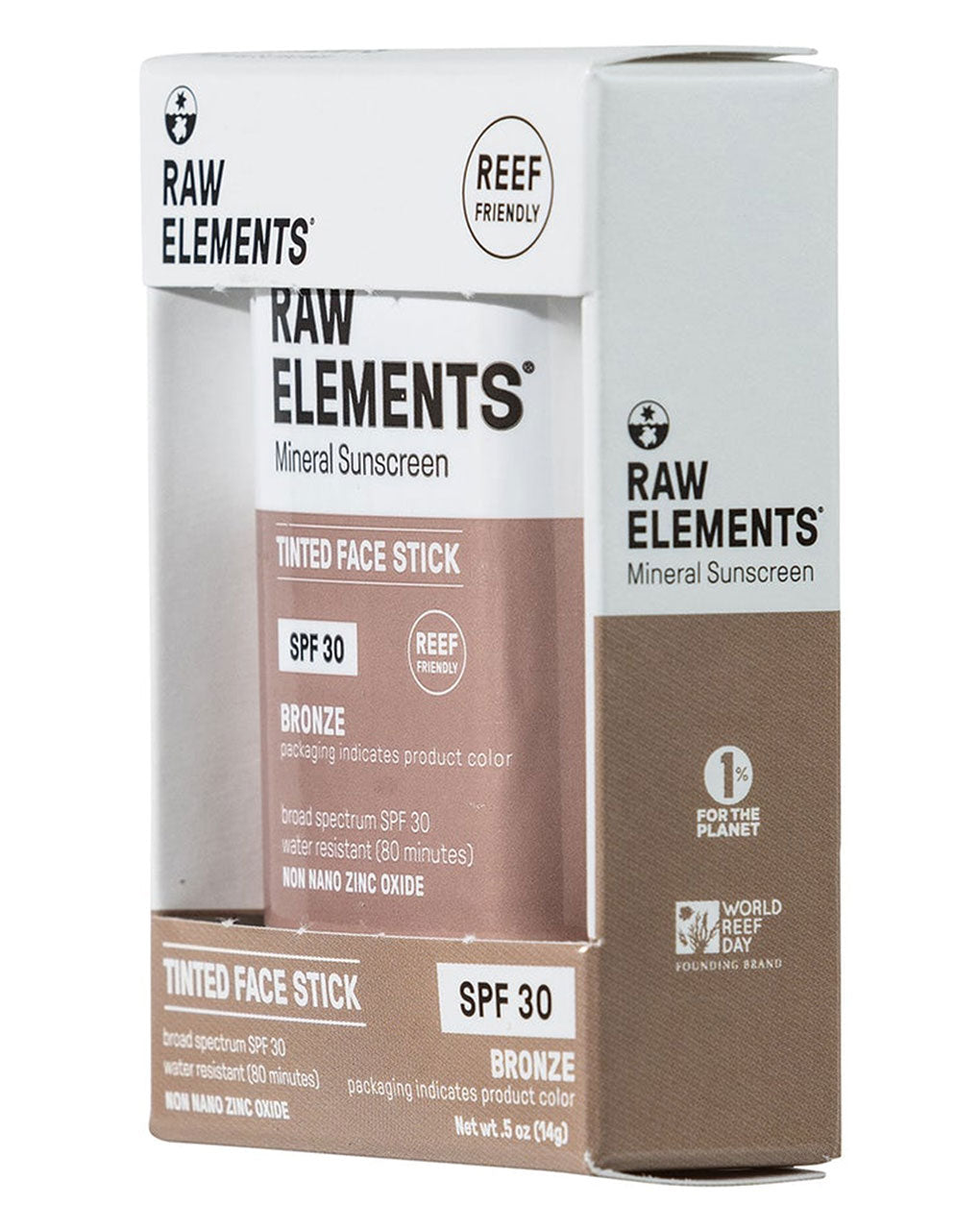 RAW ELEMENTS TINTED FACE STICK SPF 30 - BRONZE