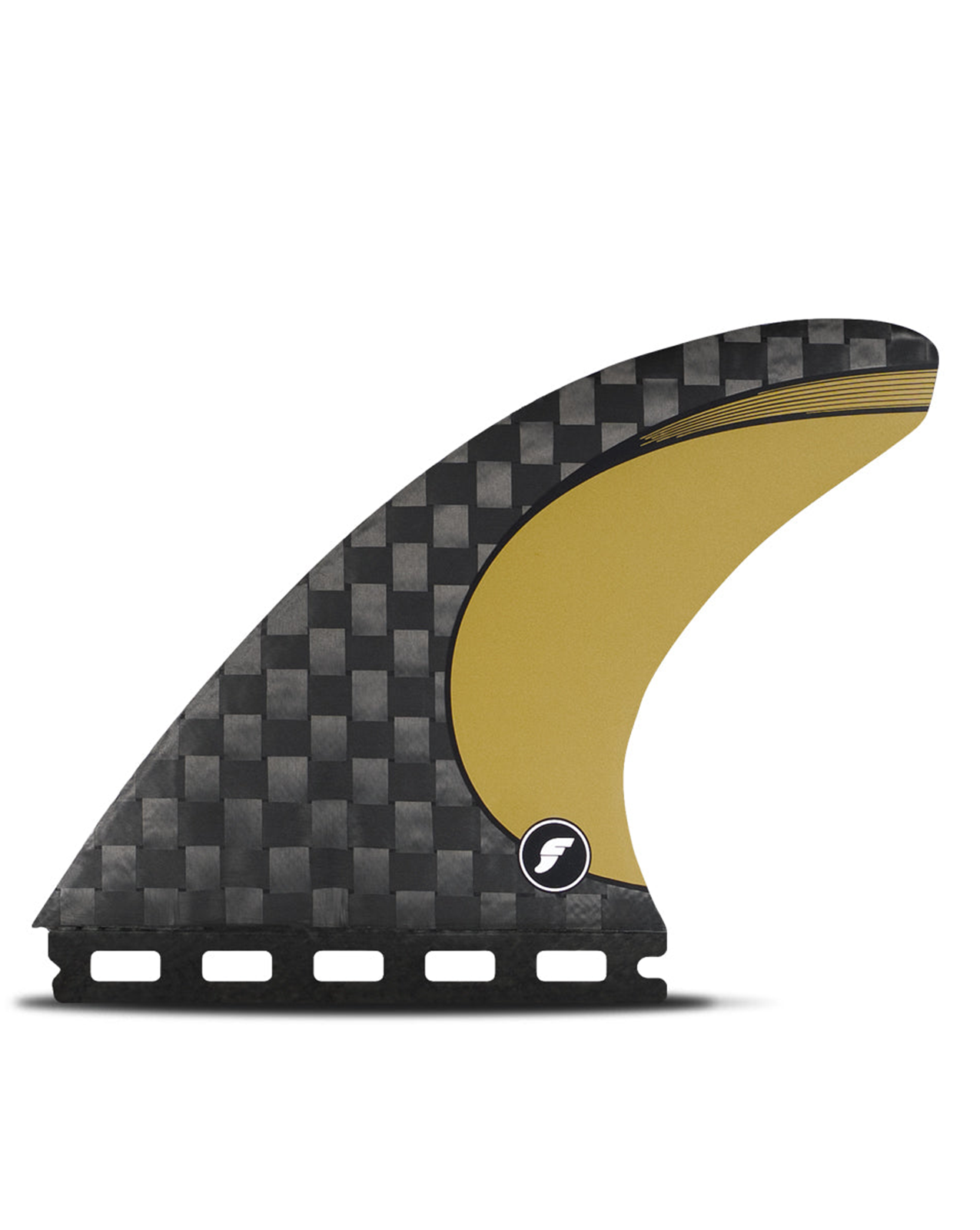 FUTURES. VECTOR 3/2 BLACKSTICK MEDIUM THRUSTER - BLACK/GOLD