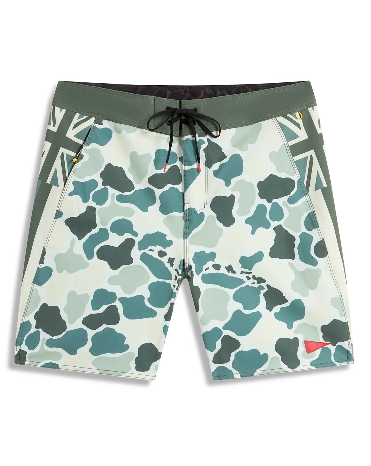 F1 PRO HAWAII CAMO BOARDSHORTS - FROG CAMO