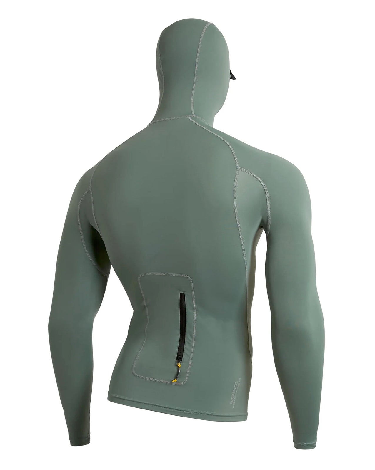 LONG SLEEVE UTILITY POCKET HOODED RASHGUARD - DARK SAGE