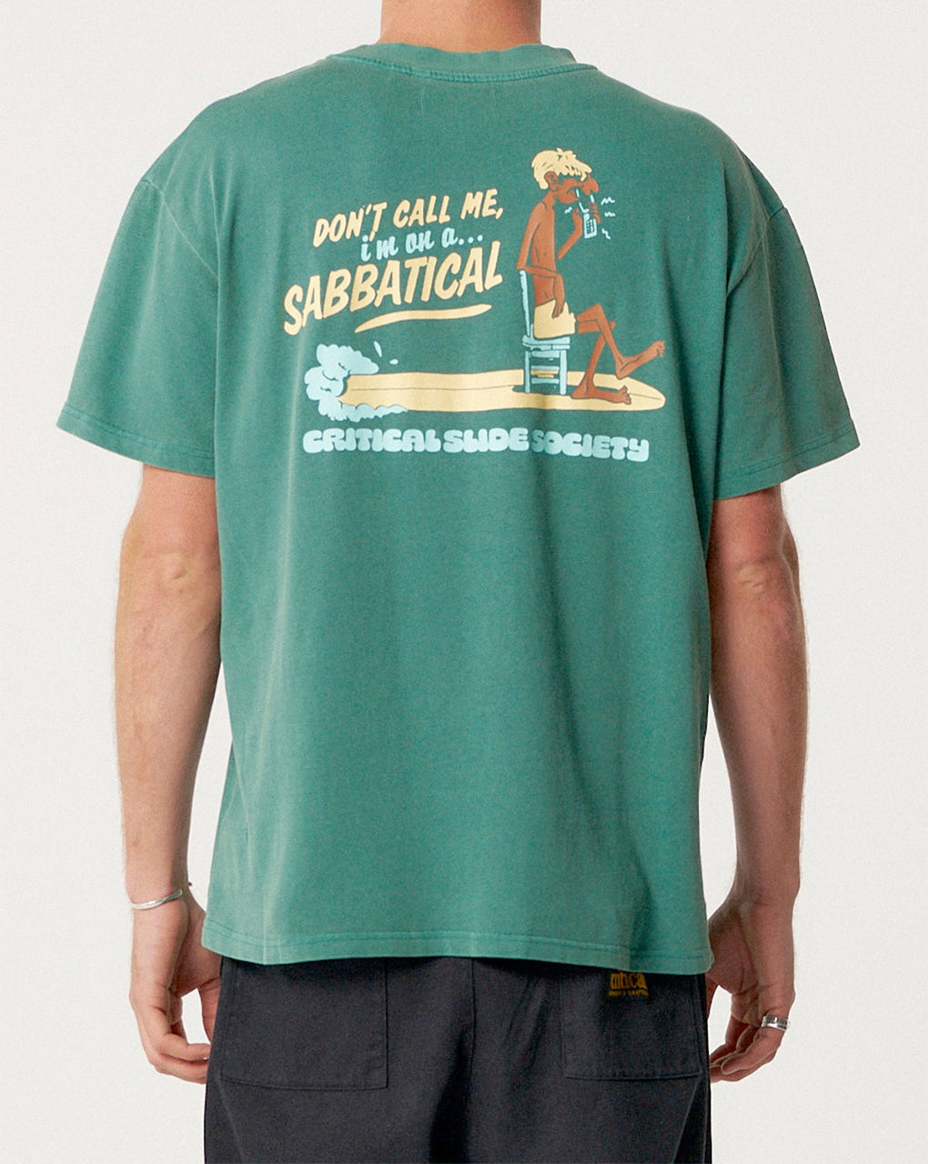 SABBATICAL TEE - DUSTY GREEN