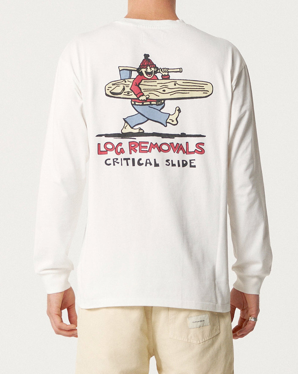LOG REMOVAL L/S TEE - VINTAGE WHITE