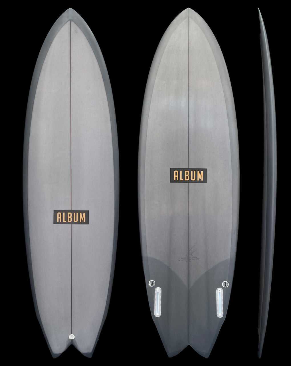 VESPER MINI TWINZER - 5'08" X 19.75 X 2.38, 30.4L FUTURES&FCS GUNMETAL GREY