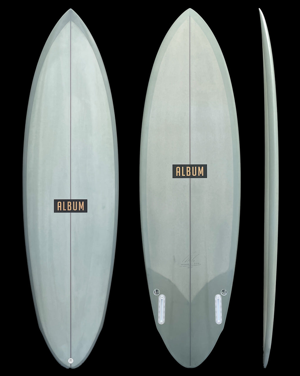 TWINZMAN ( TWINSMAN TWINZER ) - 6'0" X 20.5 X 2.5, 37.3L FUTURES&FCS METAL GREY