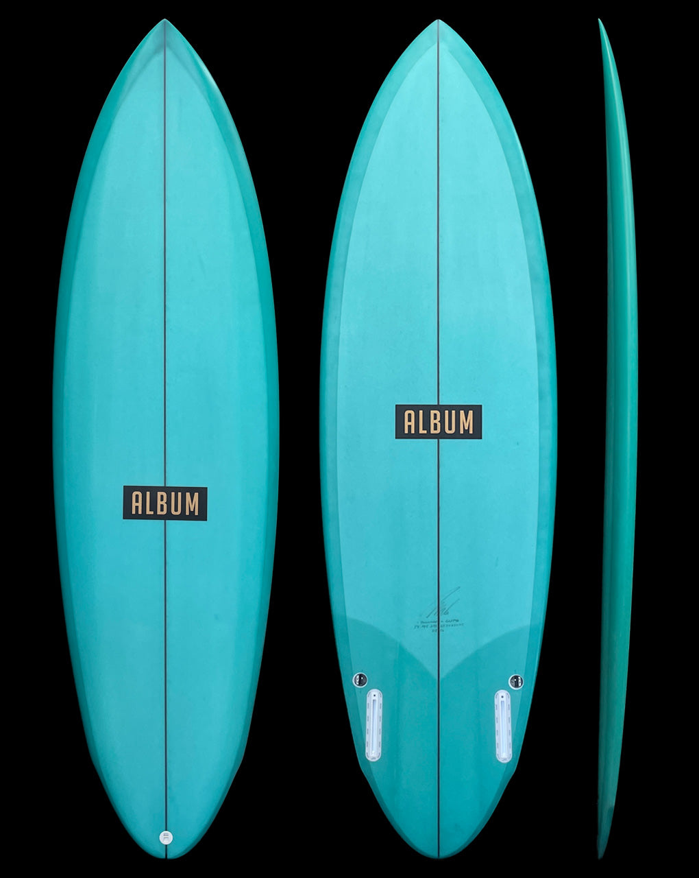 TWINZMAN ( TWINSMAN TWINZER ) - 5'08" X 19.75 X 2.38, 32L FUTURES&FCS TURQUOISE