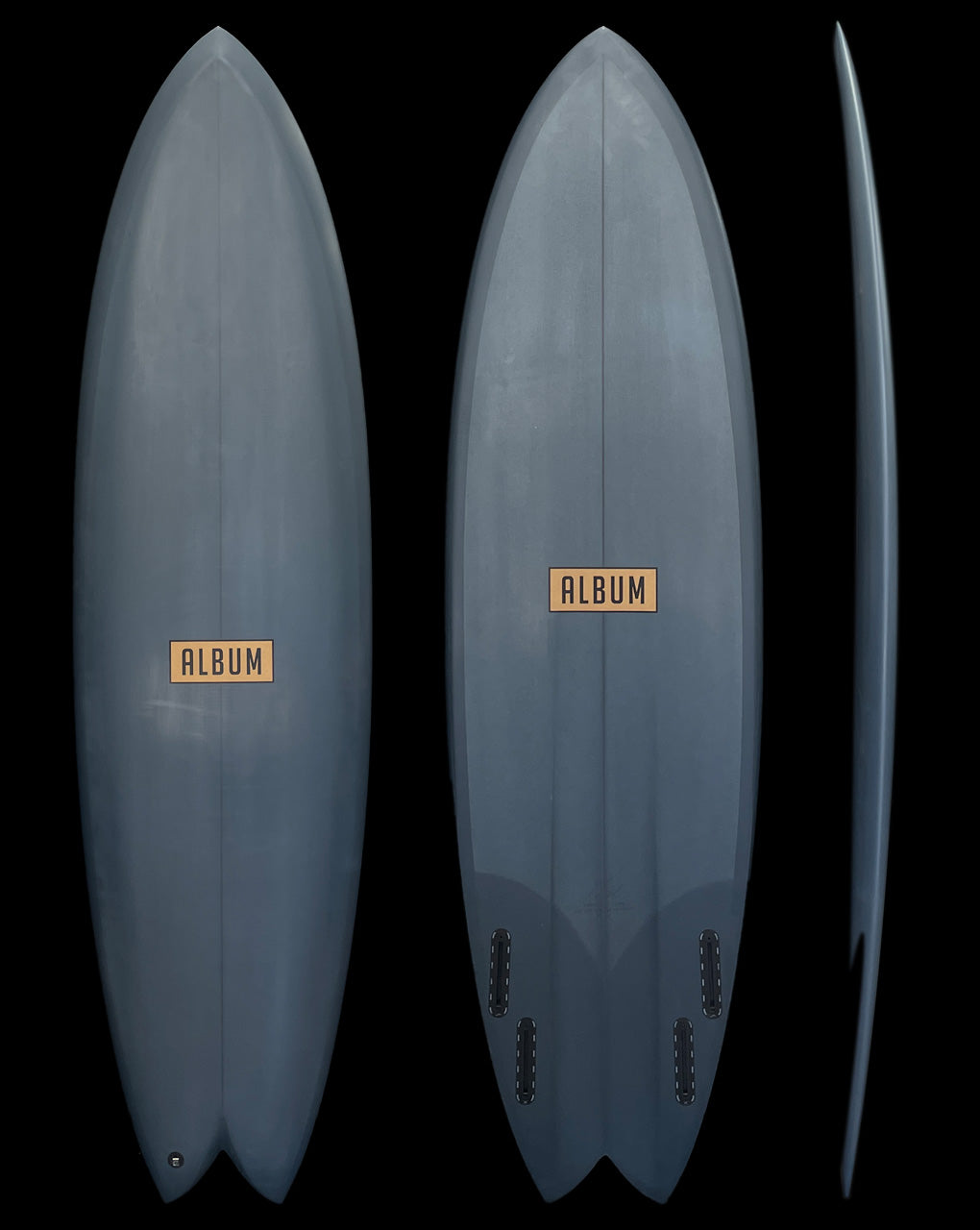 VESPER - 6'04" X 20.5 X 2.6, 40L(estimate) FUTURES GUNMETAL GREY