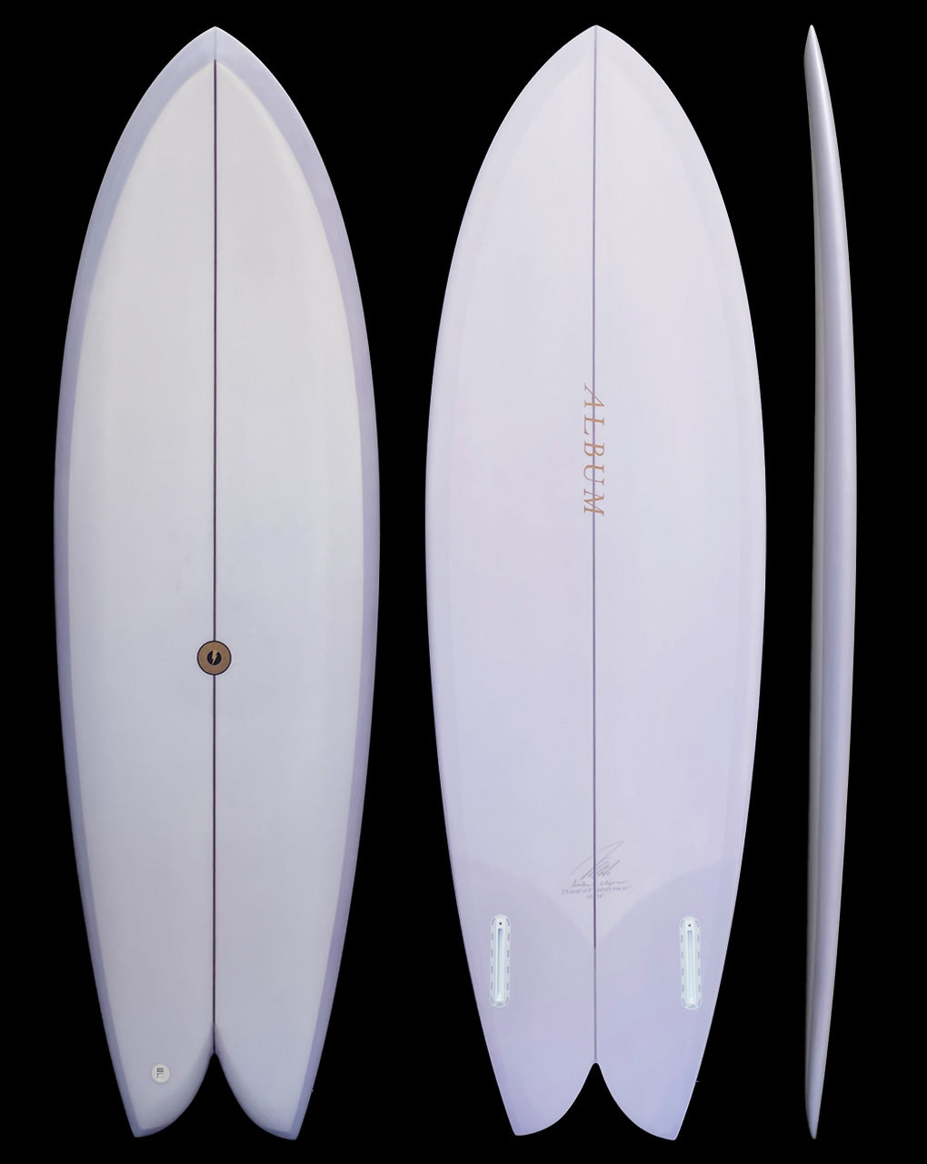 SUNSTONE - 5'08" X 20.75 X 2.6, 35.8L(estimate) FUTURES LAVENDER