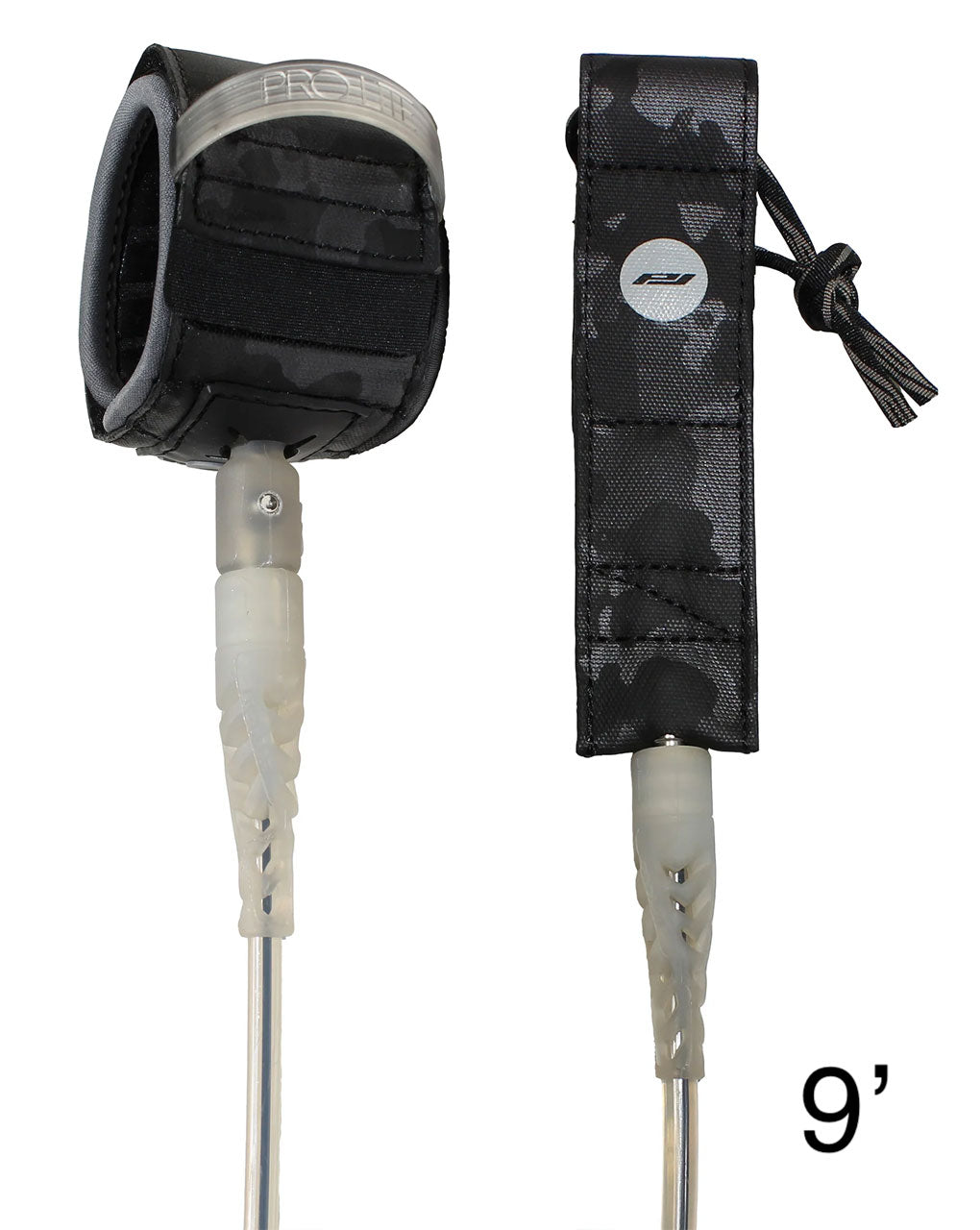 PRO LITE LEASH FREESURF 9'0" - SMOKE CLEAR w/BLACK CORE