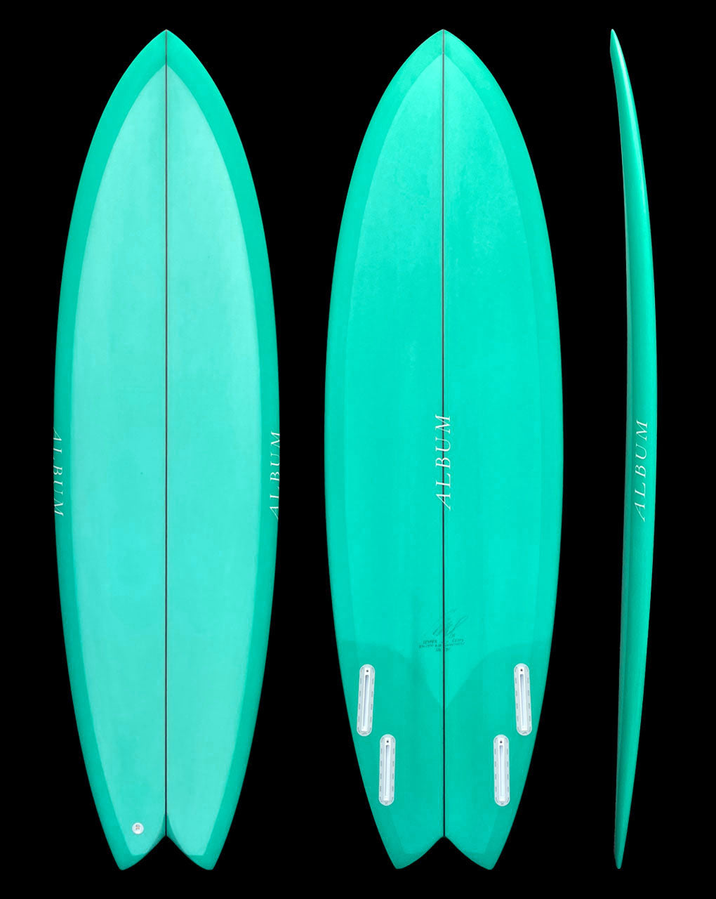 VESPER MINI - 5'10" X 20 X 2.38, 32.1L FUTURES TURQUOISE TINT