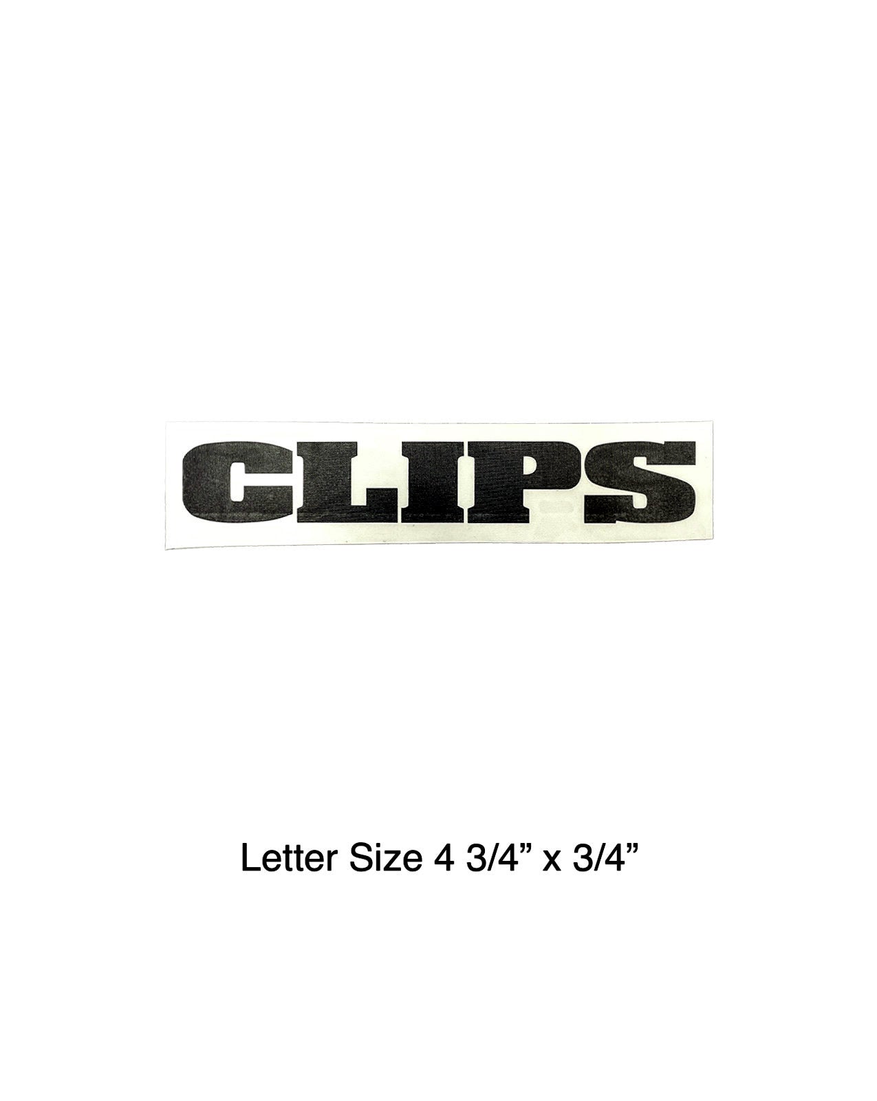 CLIPS CLASSIC LOGO STICKER SMALL - BLACK