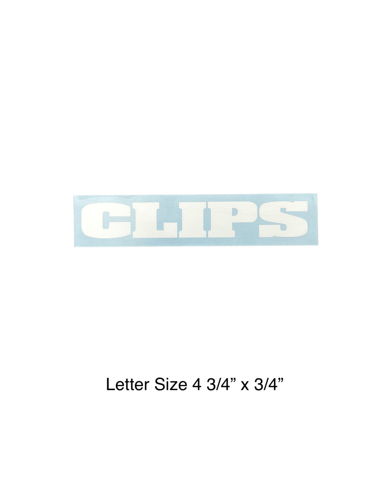 CLIPS CLASSIC LOGO STICKER SMALL - WHITE