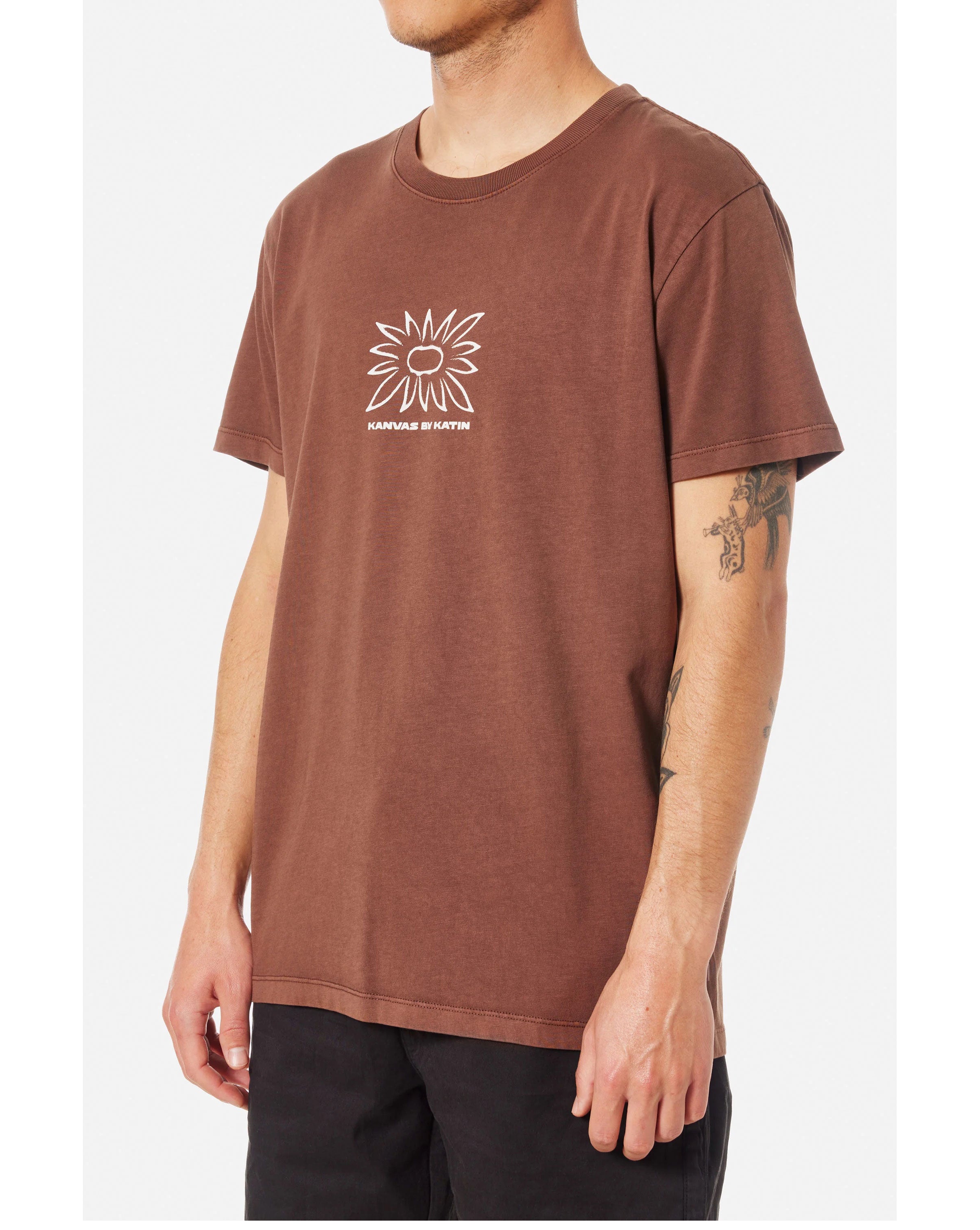 ANEMONE TEE - BROWN PIGMENT DYE