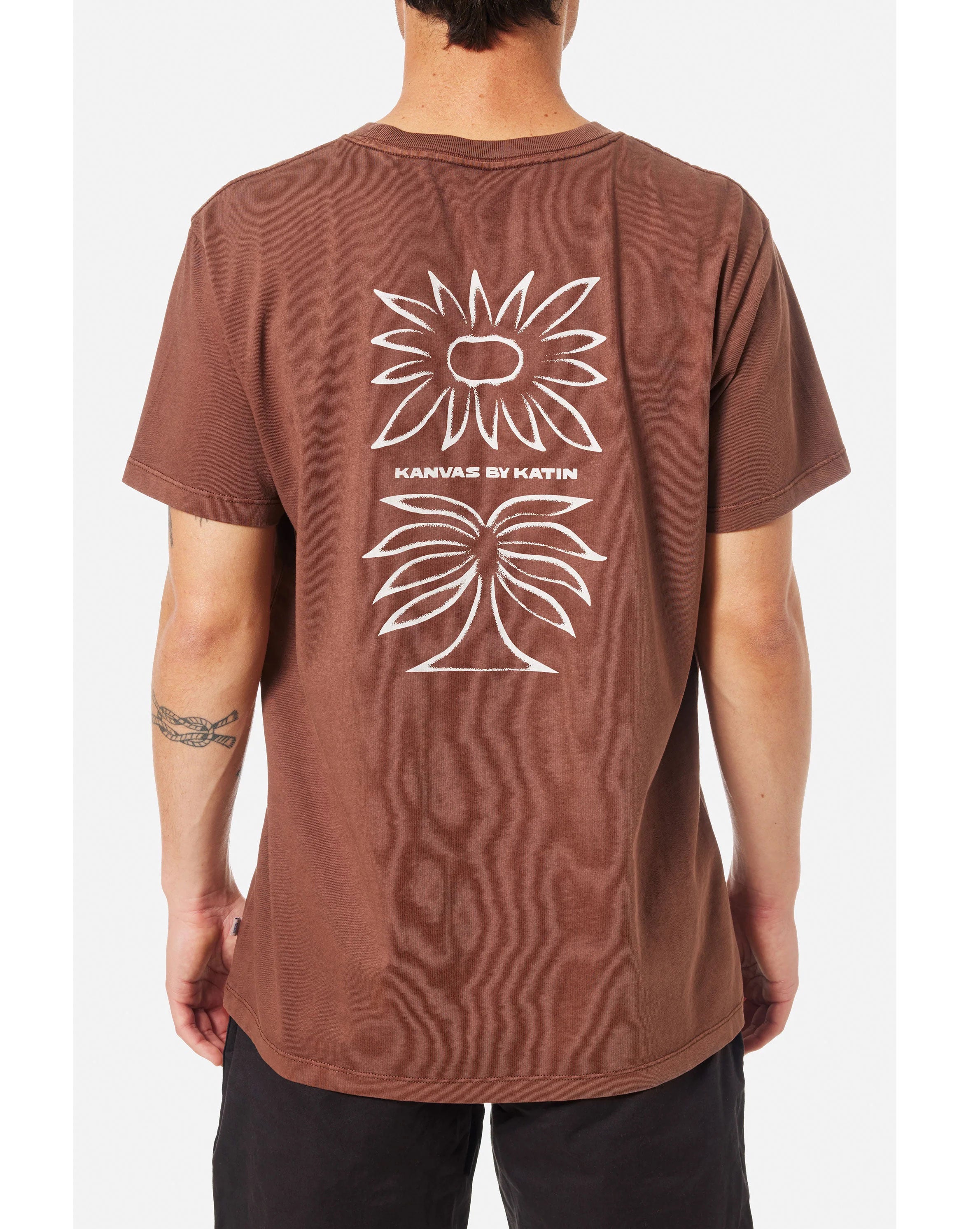 ANEMONE TEE - BROWN PIGMENT DYE