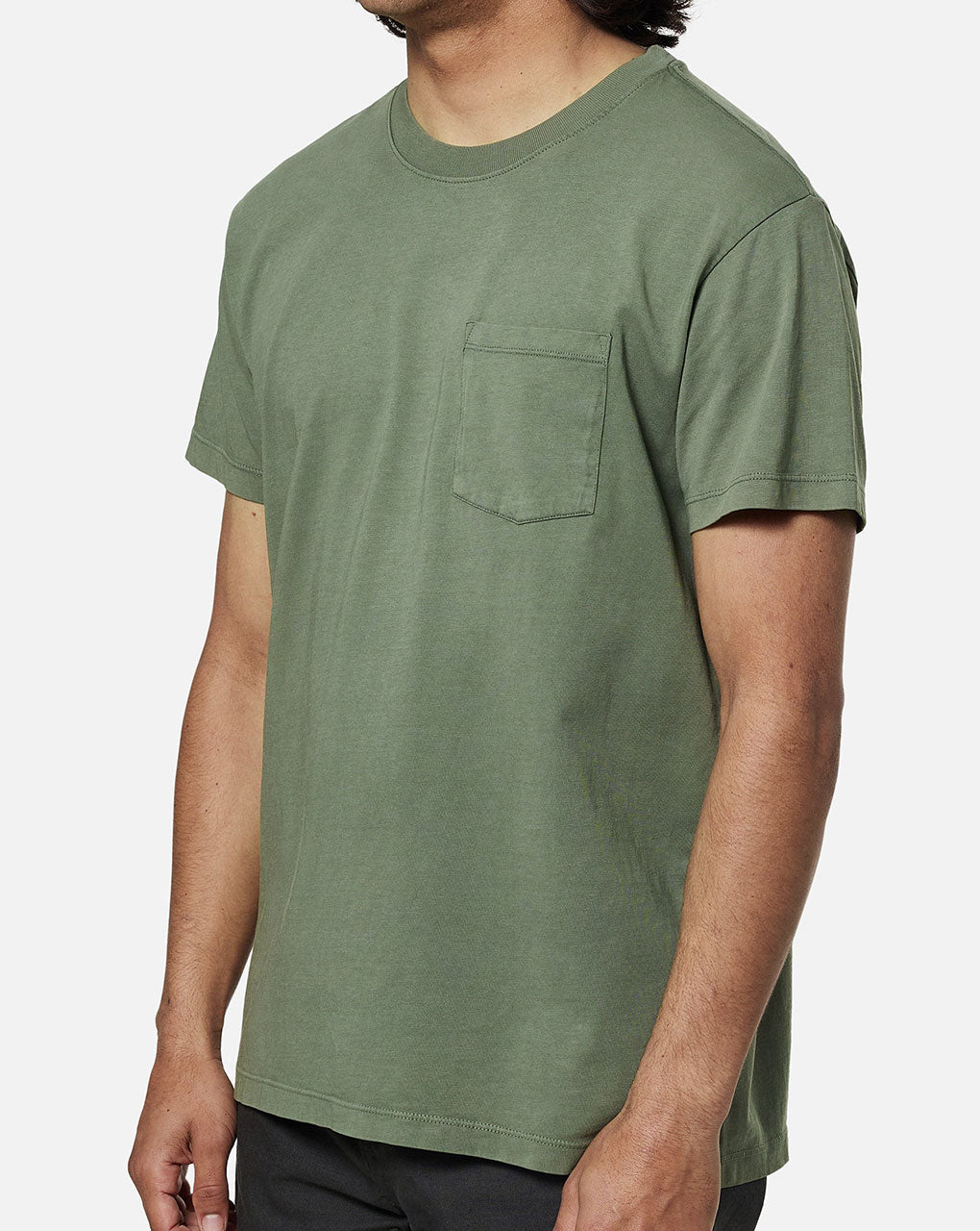 BASE TEE - OLIVE SAND WASH