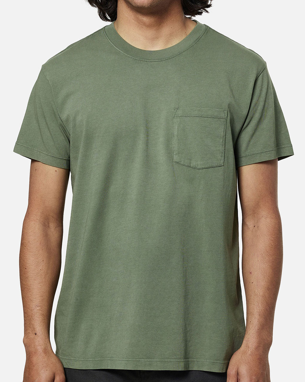 BASE TEE - OLIVE SAND WASH