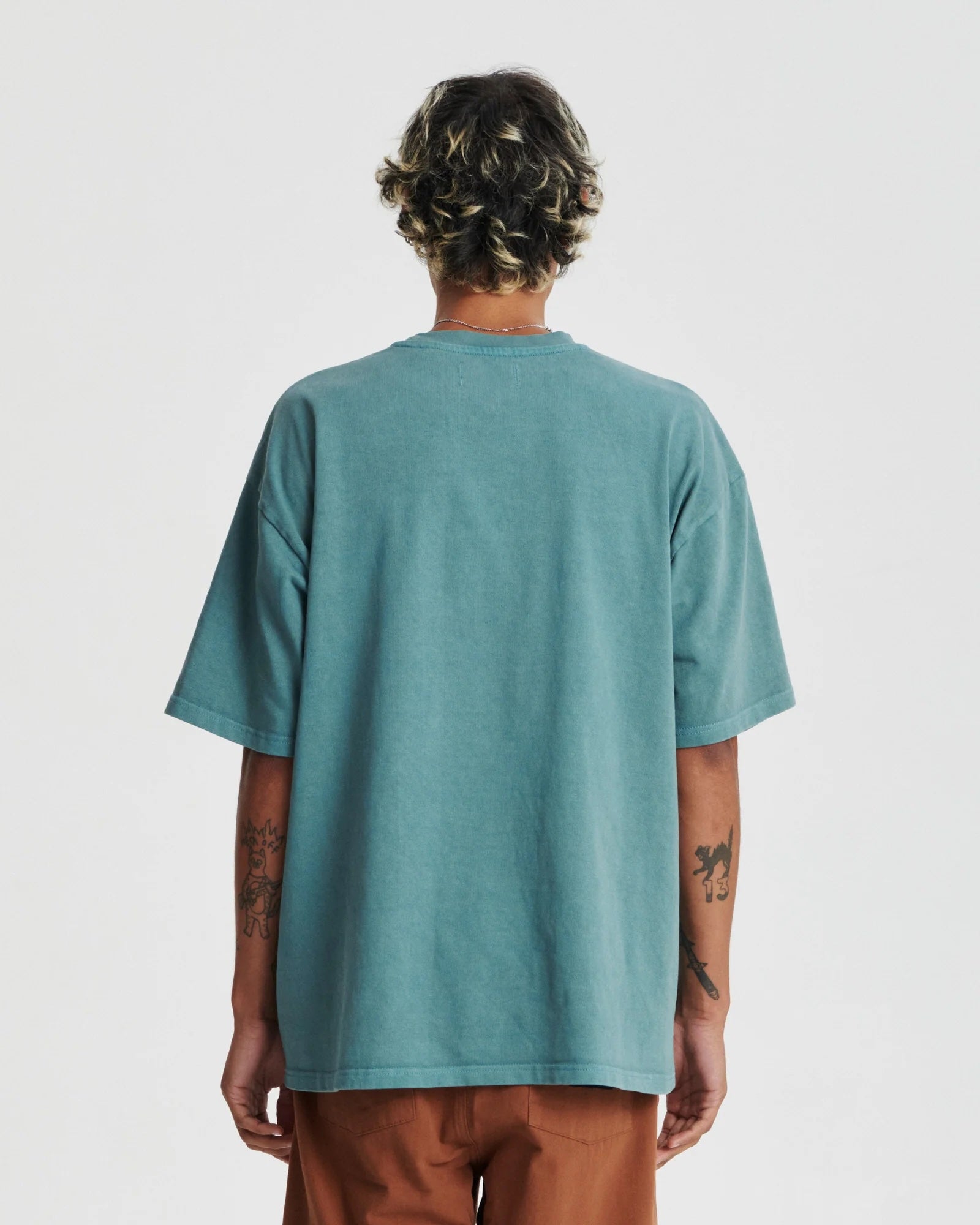 SCRIBBLE POCKET TEE - OCEAN