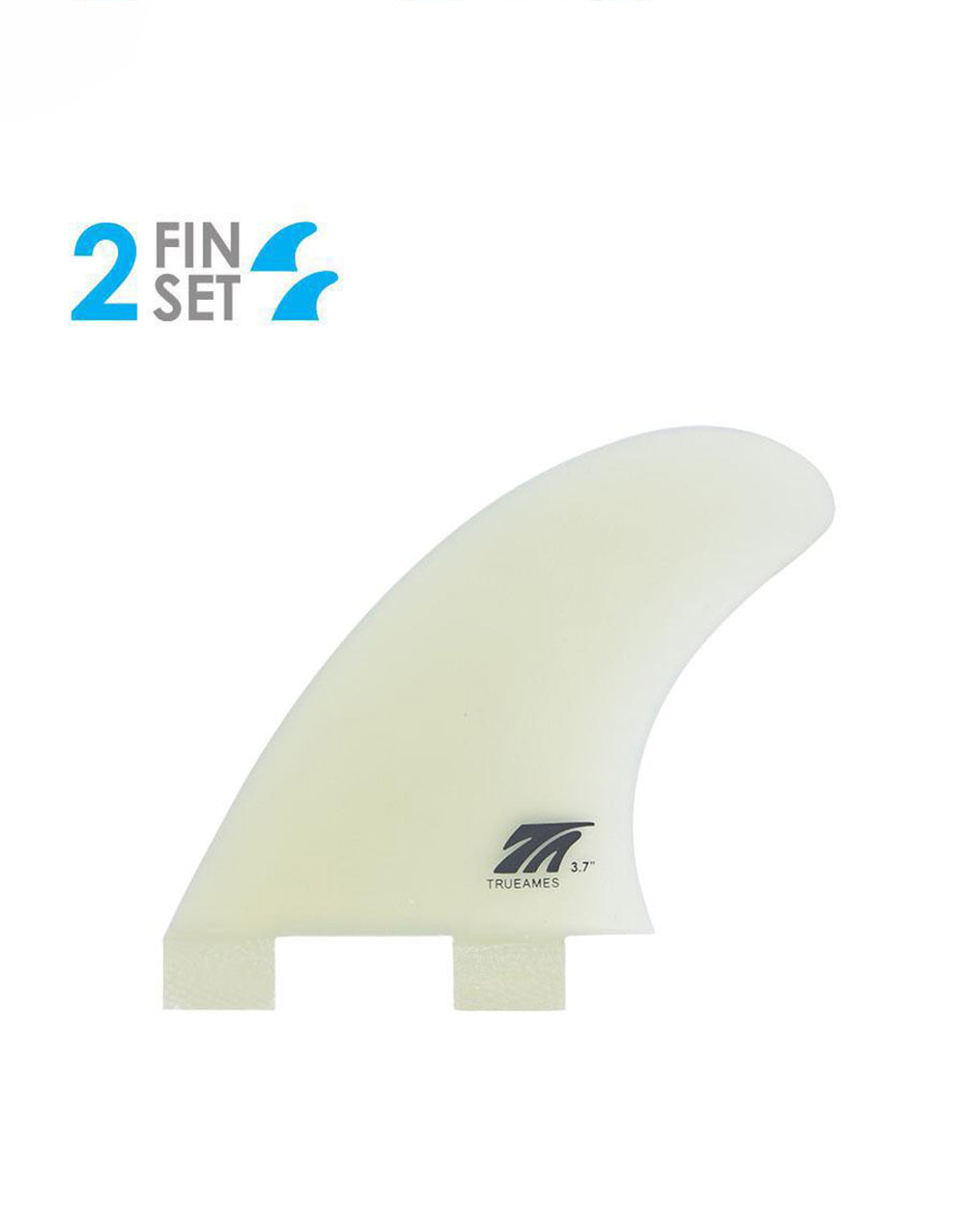 TRUE AMES SIDE BITE 3.7" FCS - CLEAR SOLID FIBER GLASS