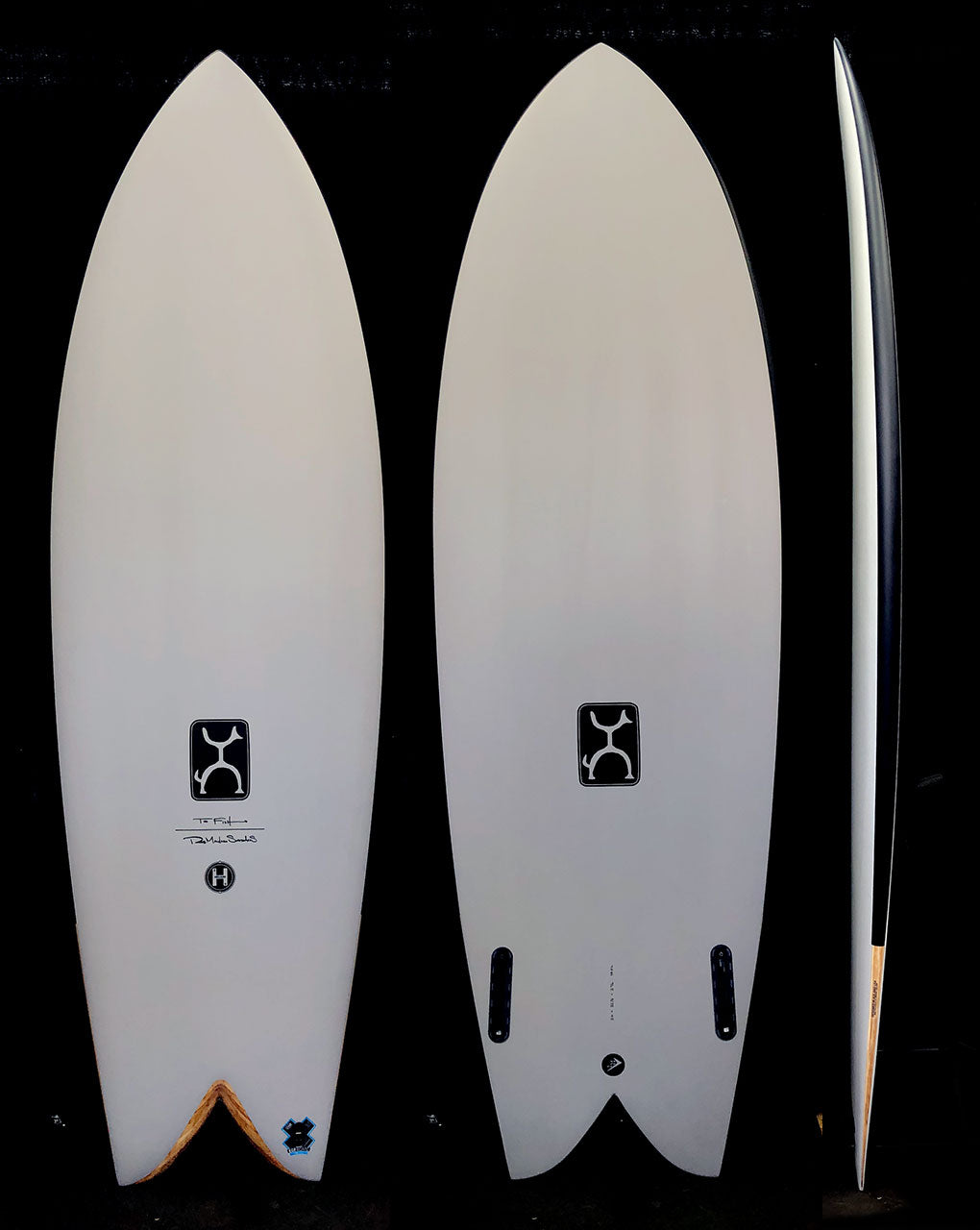 HELIUM TOO FISH - 5'11" X 22 1/8 X 2 11/16, 38L FUTURES 0028-02 GREY