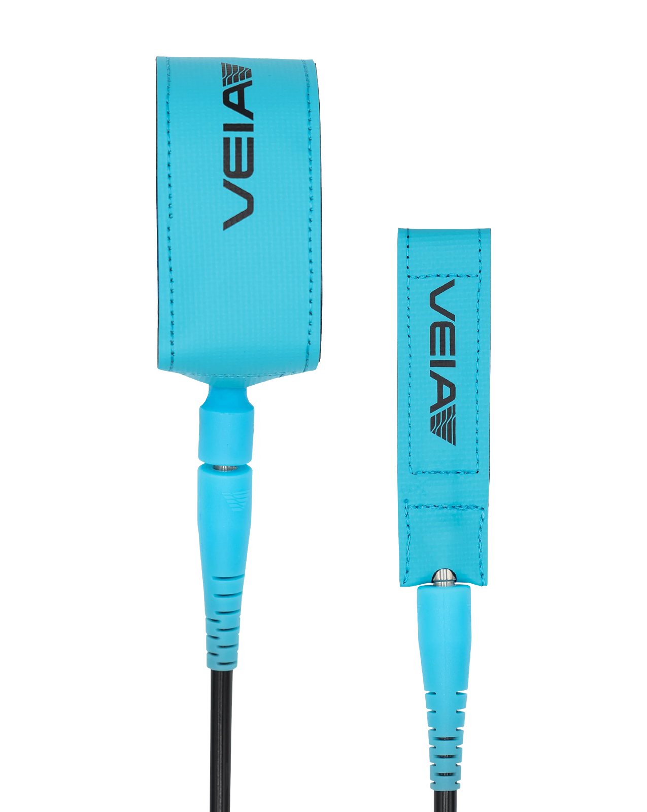 VEIA JJF PRO 6' LEASH - BRIGHT BLUE/ NIGHT CORD (BRIGHT BLUE/ BLACK CORD)