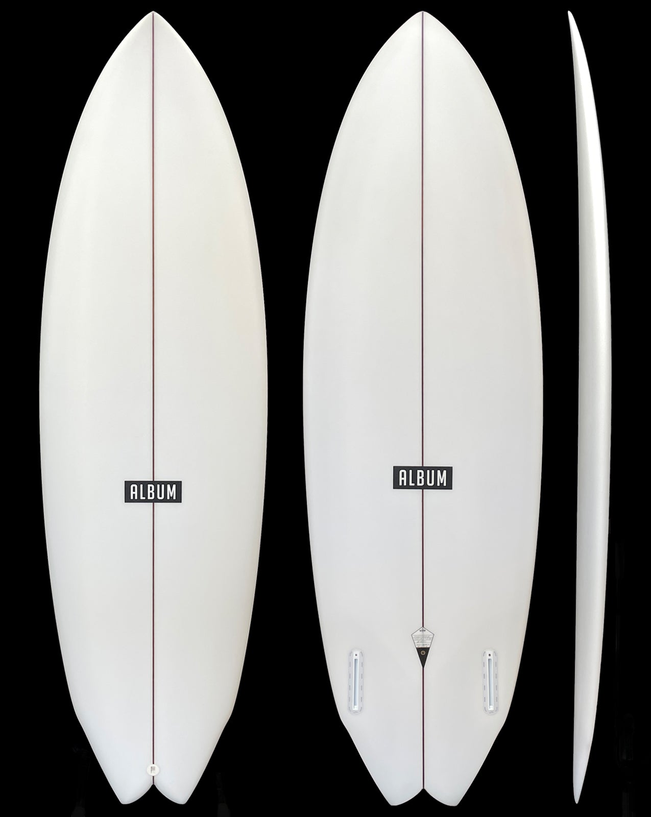 TWINSMAN - 5'06" X 19.5 X 2.32, 30L FUTURES CLEAR