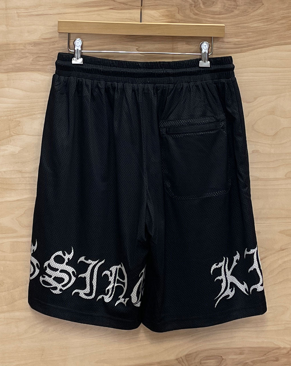 KINGS MESH BASKETBALL SHORTS with POCKET - BLACK