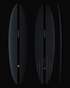 THUNDERBOLT BLACK MID 6 MINI - 6'08" X 20 1/4 X 2 11/16, 39L FCS2 CARBON