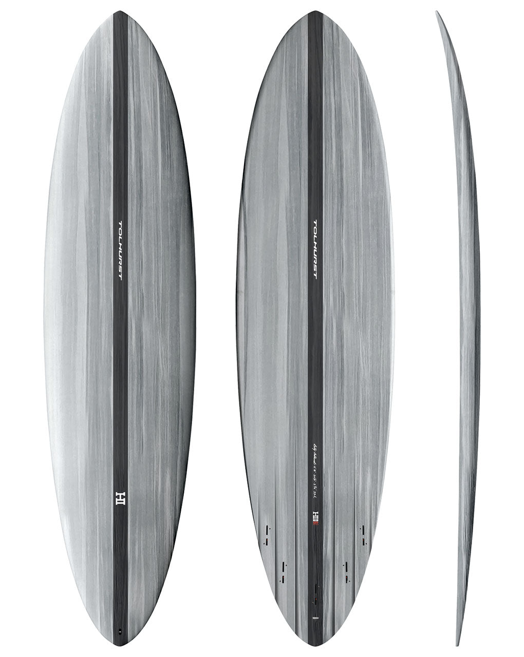 [RENTAL] THUNDERBOLT BLACK MID 6 MINI - 6'04" X 20 X 2 5/8, 36L GREY/CARBON 5FIN FCS2