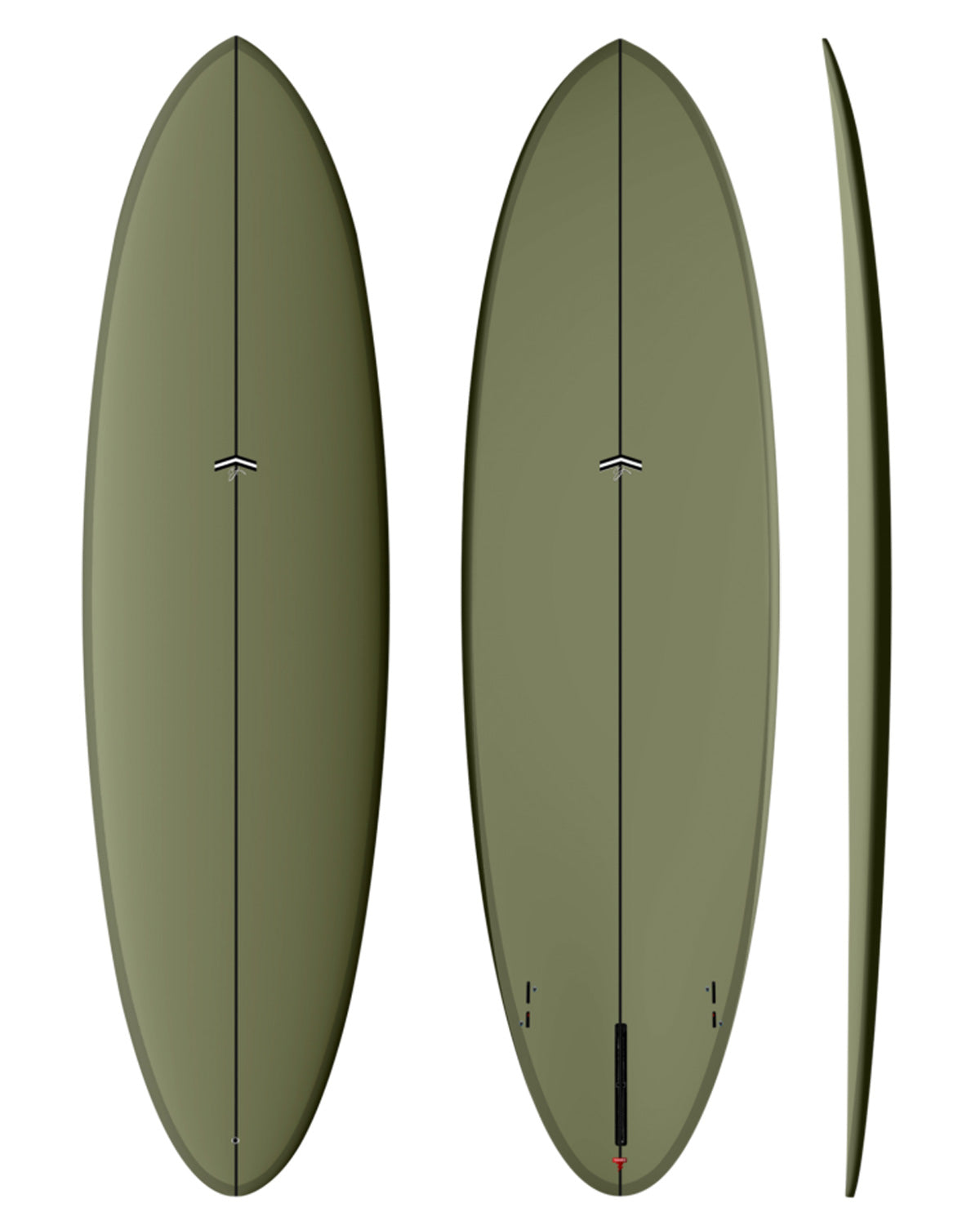 THUNDERBOLT RED OUTLIER X - 6'03" X 21 1/4 X 2 5/8, 39.02L FCS2 2+1 ARMY