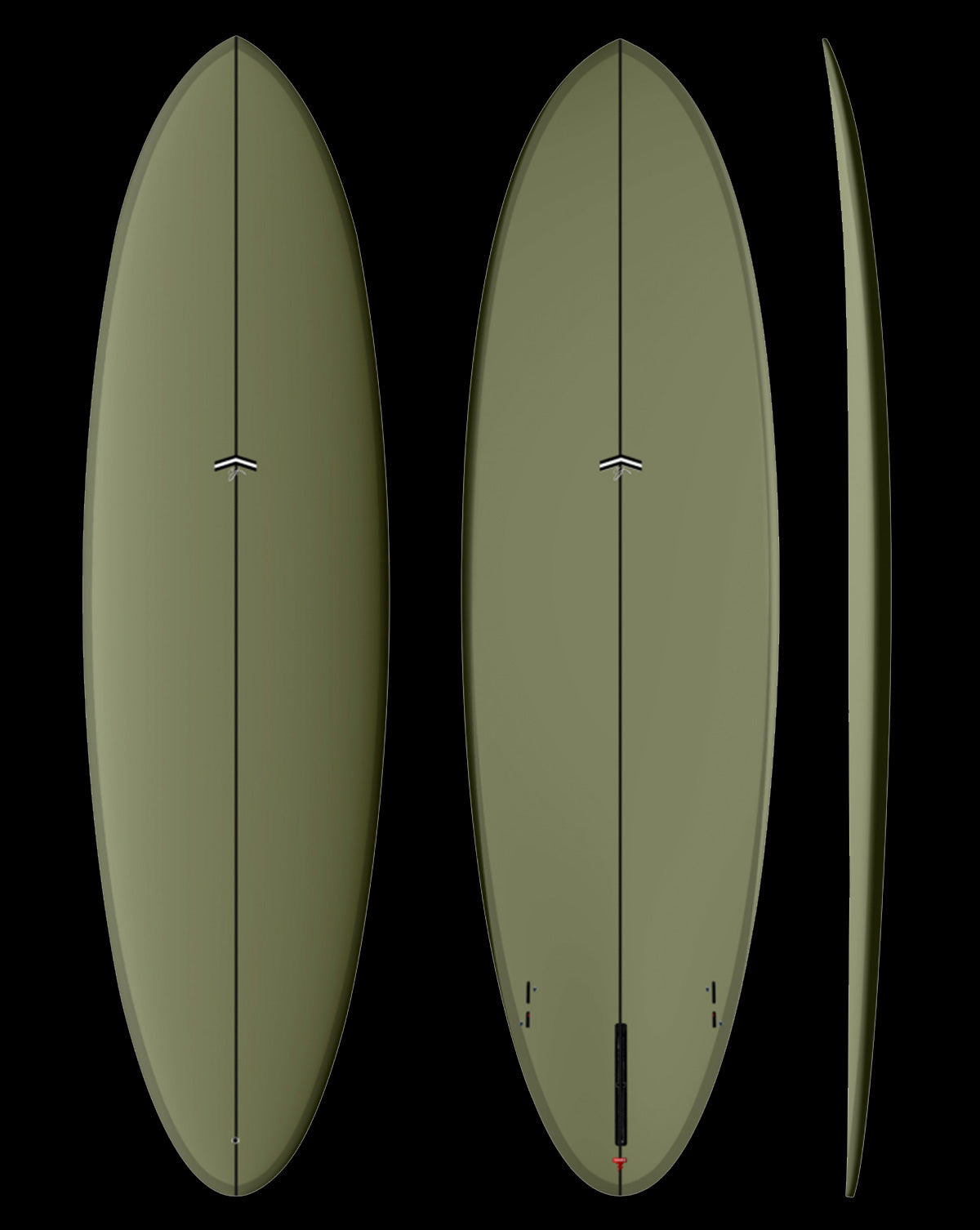 THUNDERBOLT RED OUTLIER X - 6'03" X 21 1/4 X 2 5/8, 39.02L FCS2 2+1 ARMY