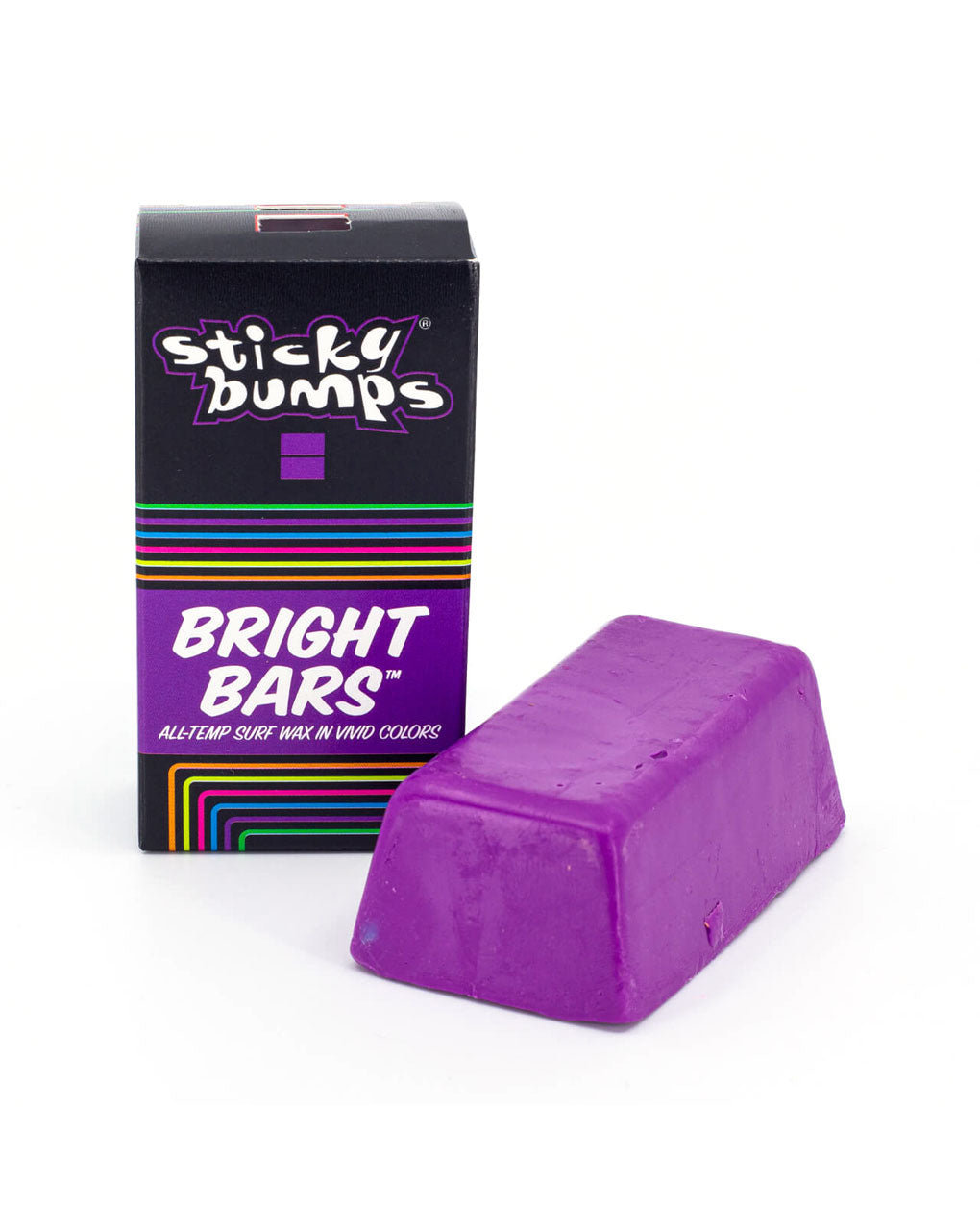 STICKY BUMPS BRIGHT BARS / COLORED SURF WAX for WATER TEMPERATURE 58–74°F / 14–23°C