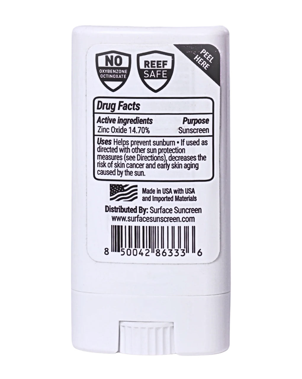 SURFACE SPF50 DRY TOUCH MINERAL FACE STICK 0.5oz UNSCENTED - WHITE