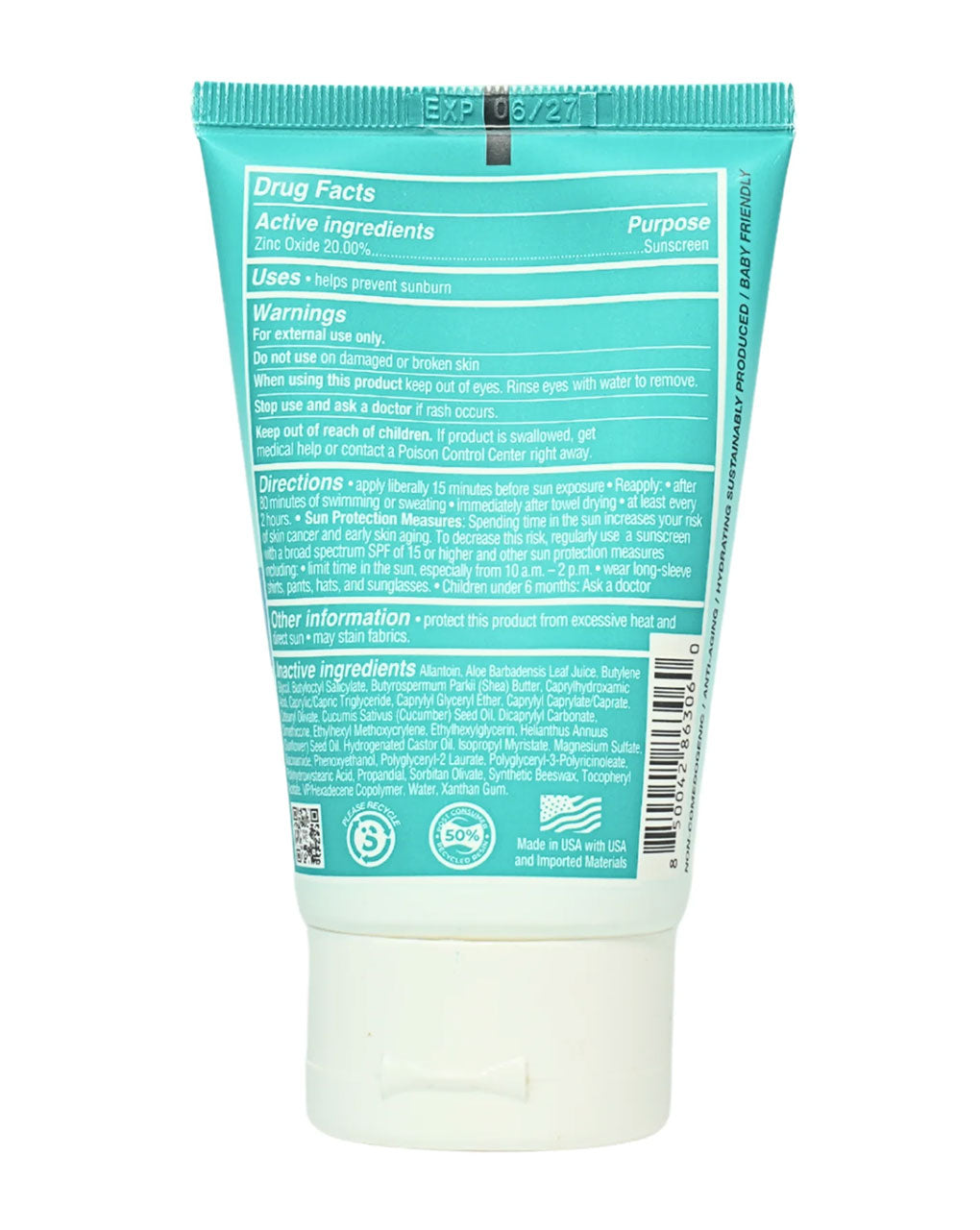 SURFACE SPF50 MINERAL SUNSCREEN LOTION 3OZ. - WHITE