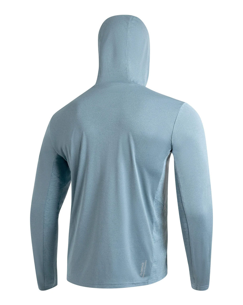 SUN PRO LONG SLEEVE CROSSOVER HOODED UPF SHIRT - HEATHER LIGHT SEA BLUE