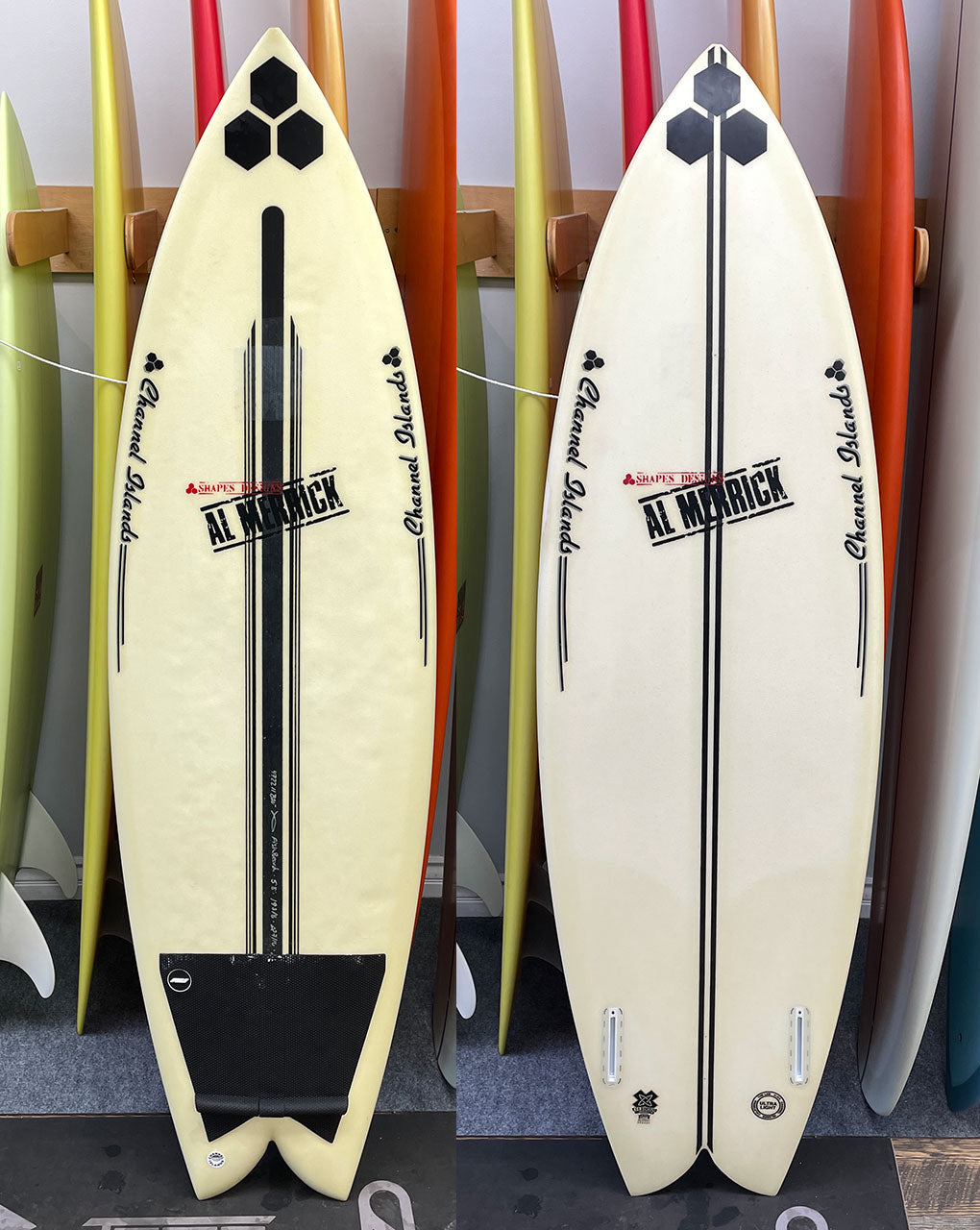 USED SPINE-TEK FISHBEARD - 5'8" X 19 3/8 X 2 7/16, 29.2L FUTURES
