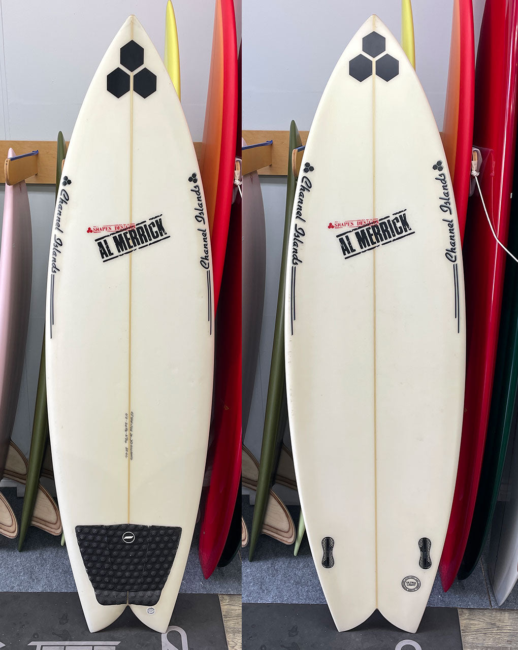 USED FISHBEARD - 6'0" X 20 1/8 X 2 11/16, 35.2L FCS2 with AM KEEL FINS