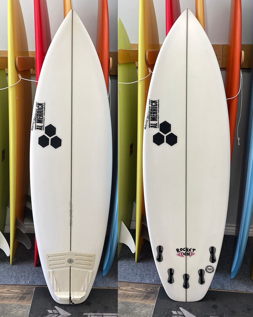 USED ROCKET WIDE SQUASH - 5'7" X 19 1/4 X 2 7/16, 28.7L FCS2